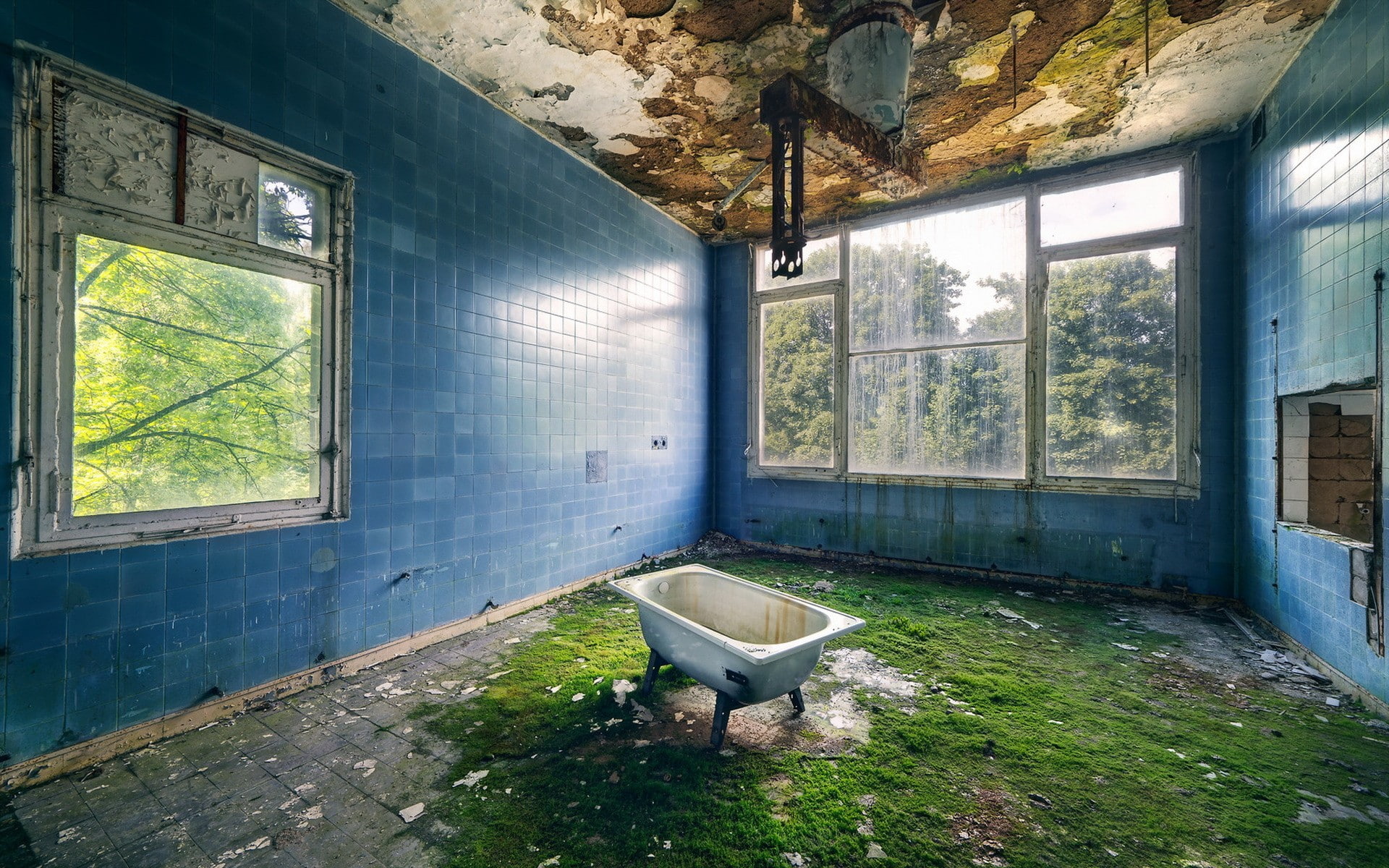 decline, window, home, deterioration, old, domestic room, ruin, messy, indoors, broken, architecture, bathroom, interior, bad condition, Fallout, ceiling, HD Wallpaper