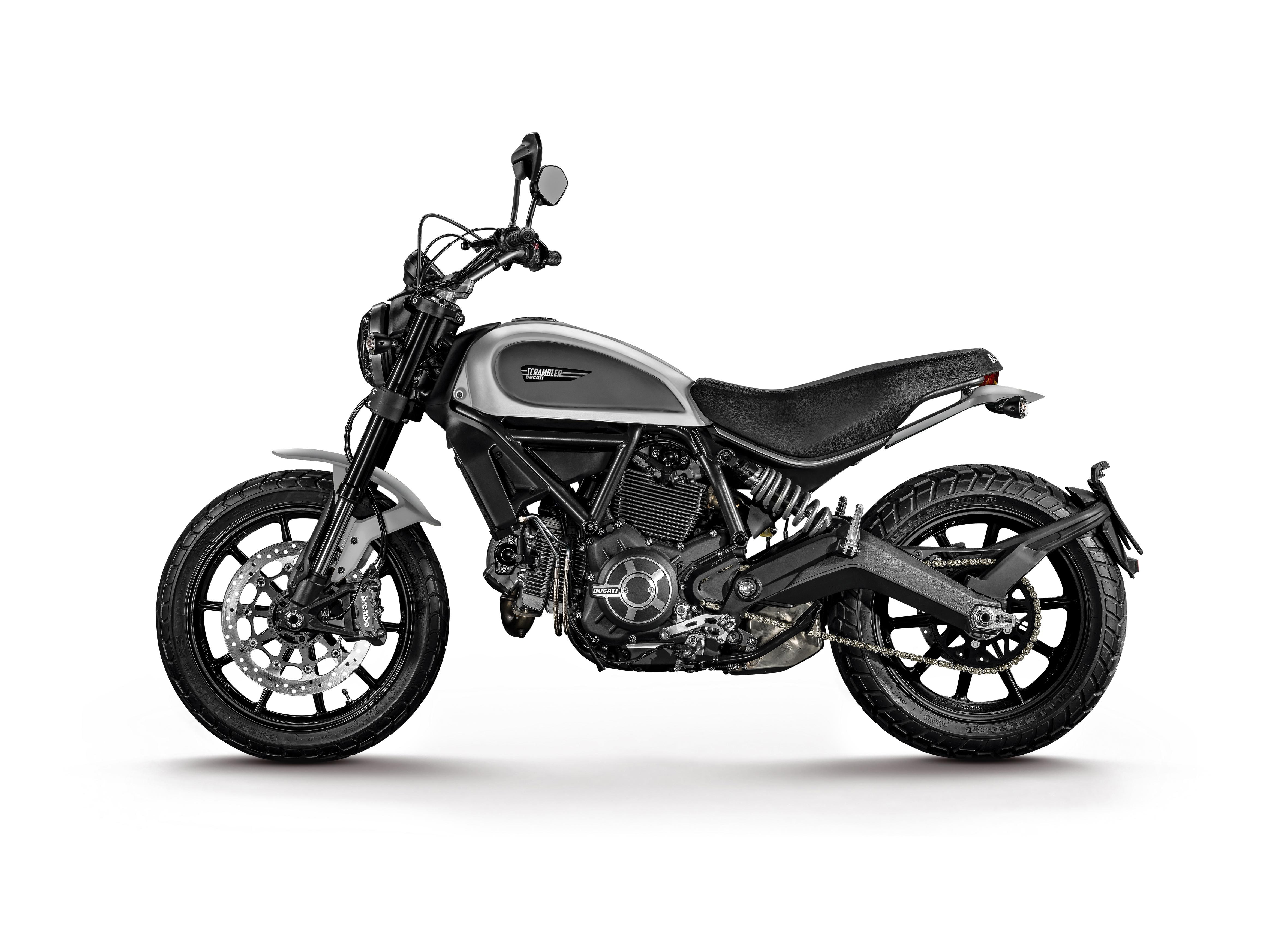 toy, full length, metal, motorcycle, 2017, 4K, bicycle, mode of transportation, white background, no people, wheel, studio shot, indoors, Ducati Scrambler Ico, HD Wallpaper