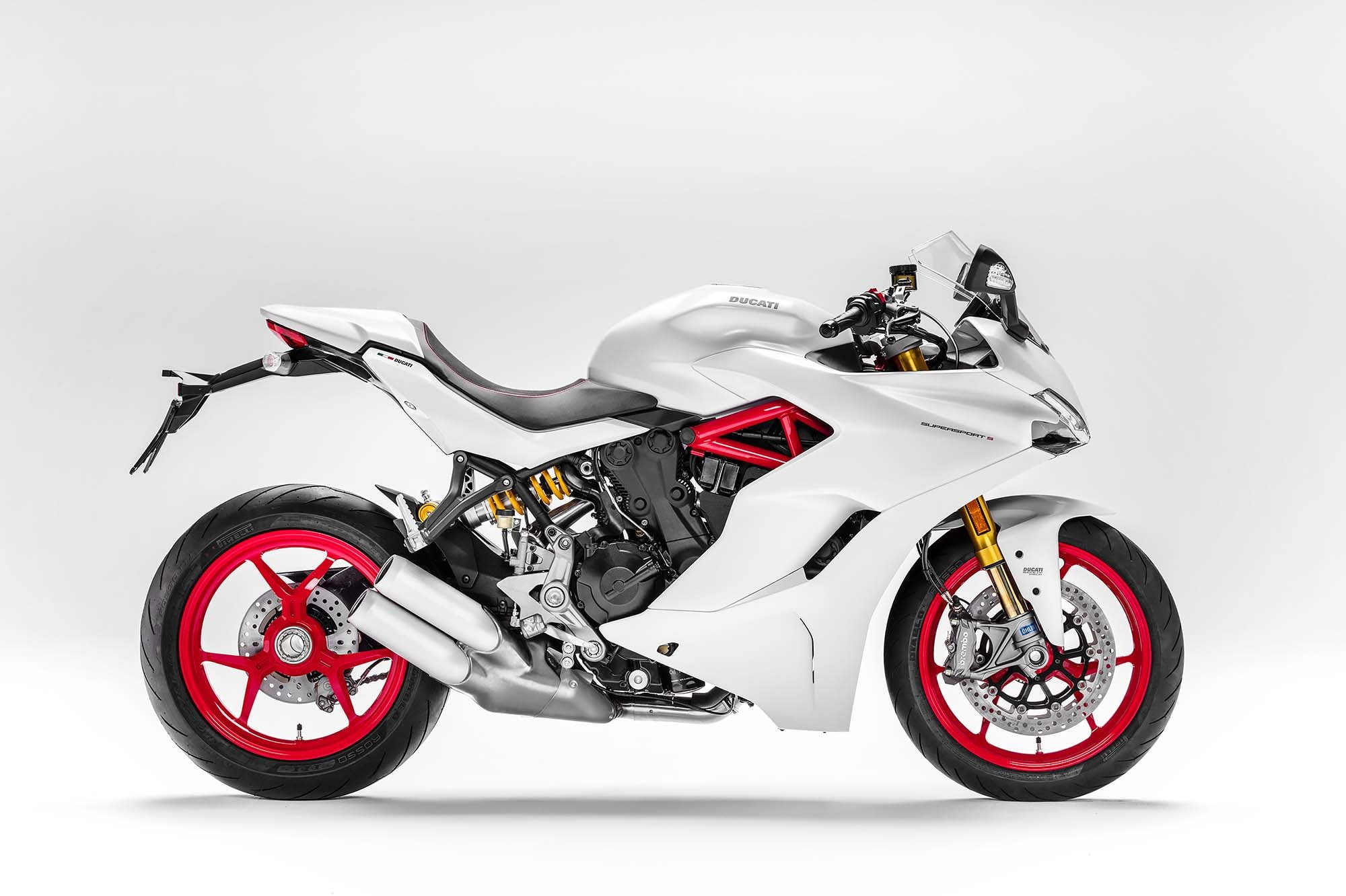1080P, motorcycle, chrome, speed, mode of transportation, Ducati SuperSport S, steel, accuracy, transportation, sport, no people, 2017, wheel, studio shot, HD Wallpaper