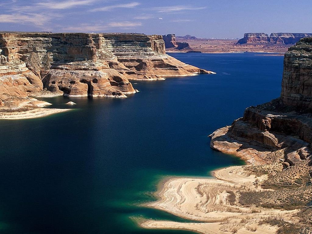 Hot, lakes, 480P, powell, arizona, Cool, art, Lake Powell Arizona, lake, nature, hd, HD Wallpaper