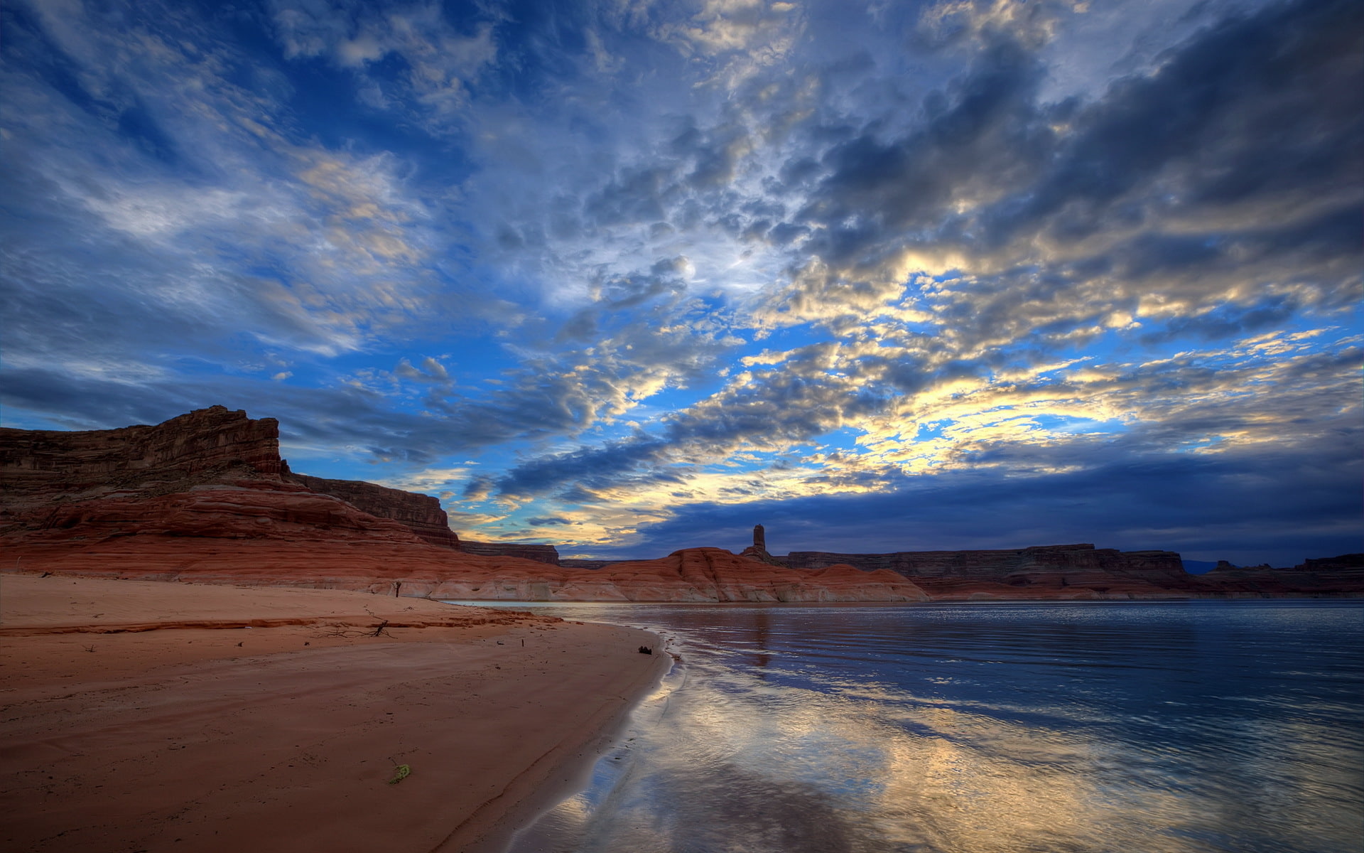 Lake Powell, landscape, 1080P, the sky, HD Wallpaper