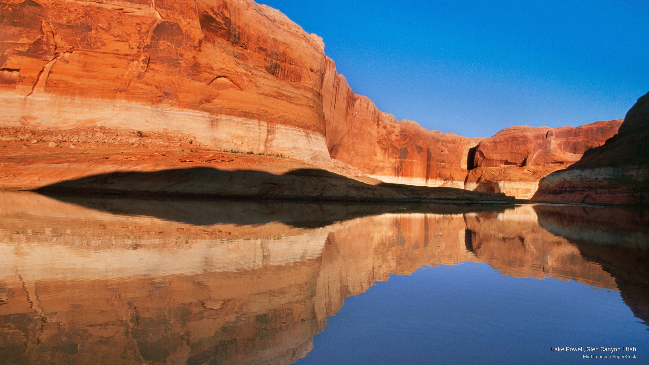 North America, 2K, powell, canyon, glen, lake, utah, HD Wallpaper