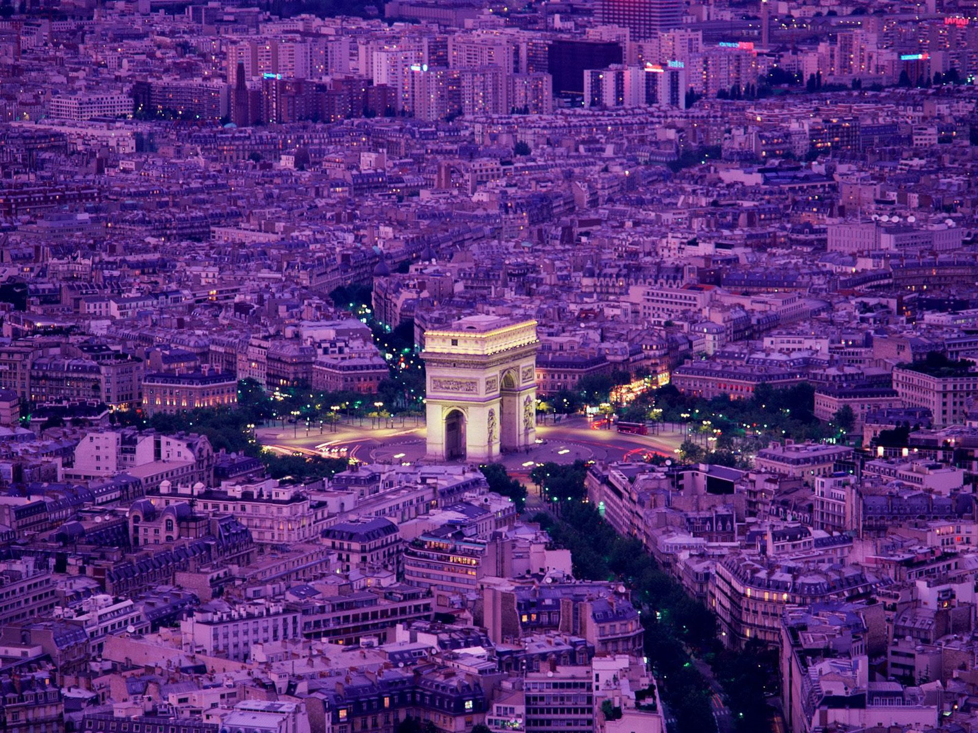 france, 1080P, photography, night, de, triomphe, arc, HD Wallpaper