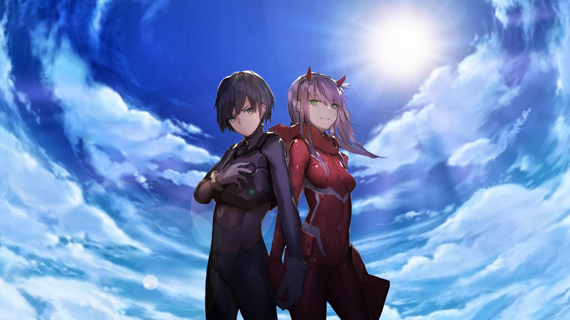 Hiro (Darling in the FranXX), Anime, 1080P, Darling in the FranXX, Zero Two (Darling in the FranXX), HD Wallpaper