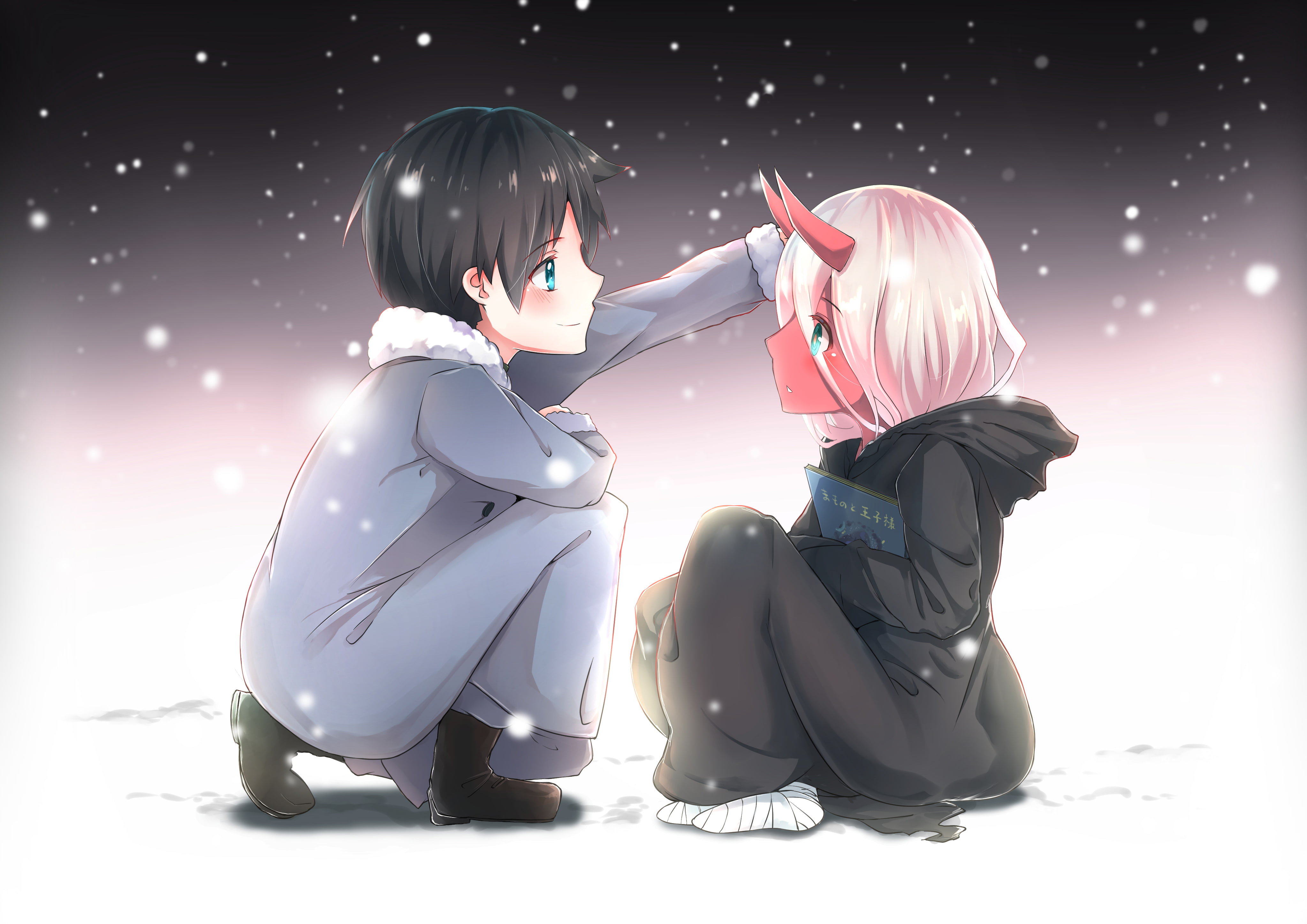 4K, Anime, Zero Two (Darling in the FranXX), Darling in the FranXX, Hiro (Darling in the FranXX), HD Wallpaper