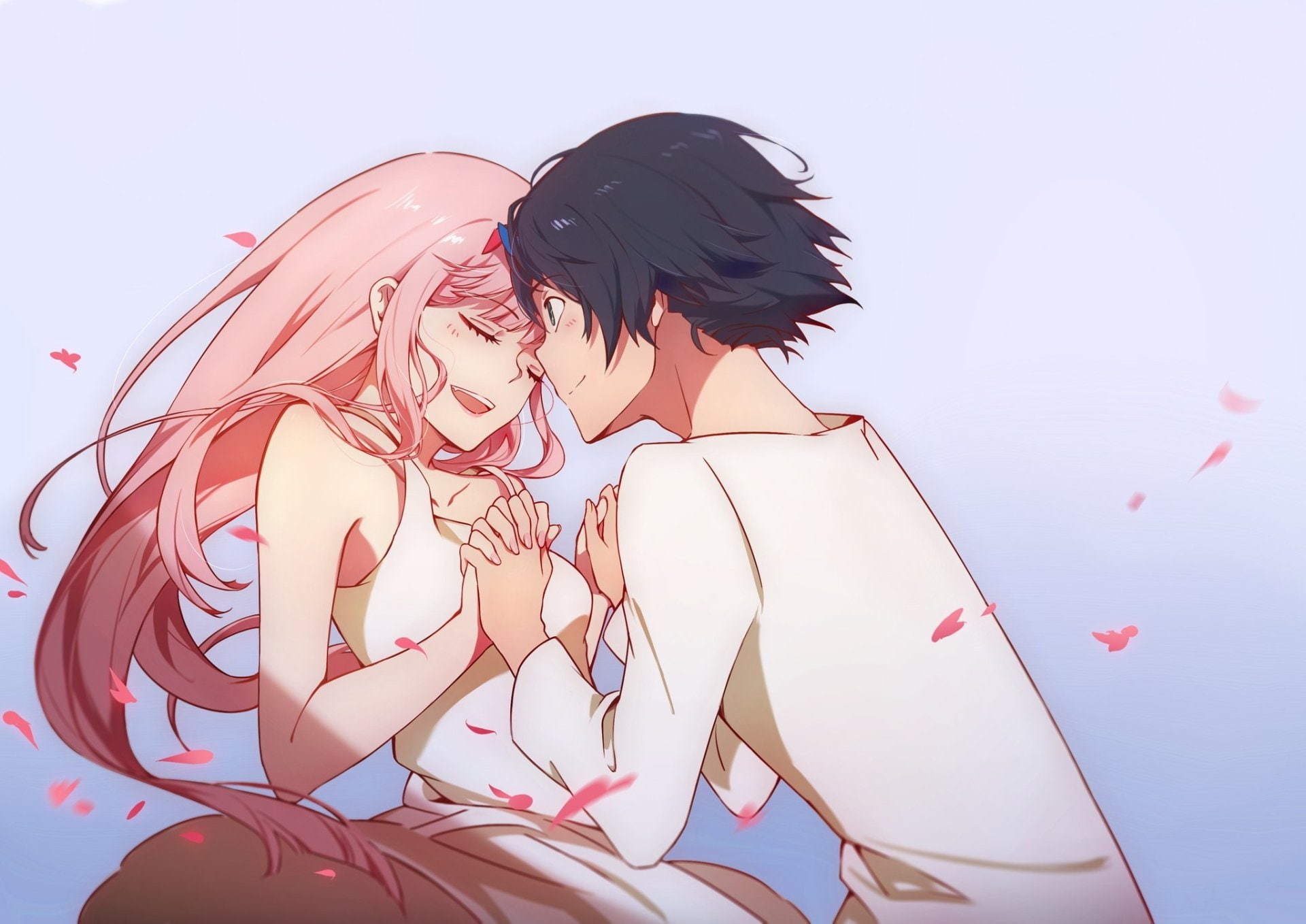 1080P, Anime, Zero Two (Darling in the FranXX), Darling in the FranXX, Hiro (Darling in the FranXX), HD Wallpaper