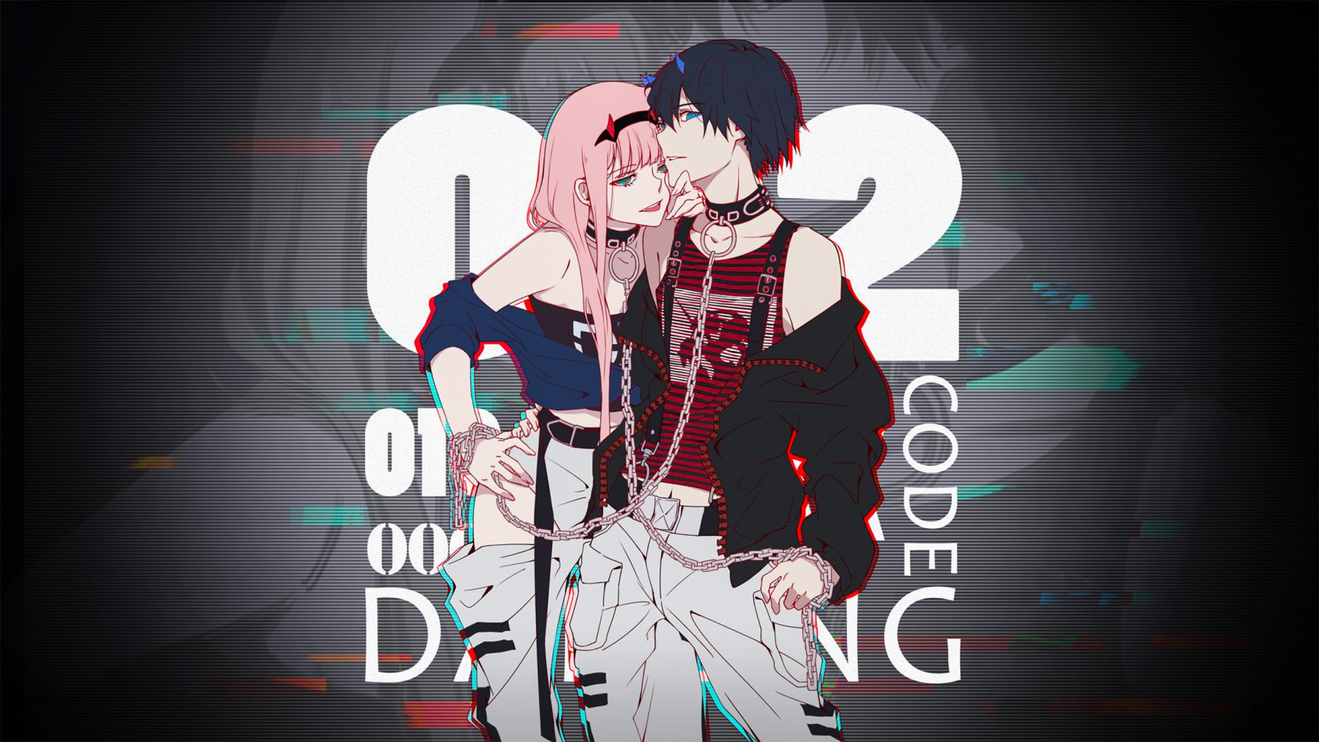 Darling in the FranXX, Hiro (Darling in the FranXX), Anime, 1080P, Zero Two (Darling in the FranXX), HD Wallpaper