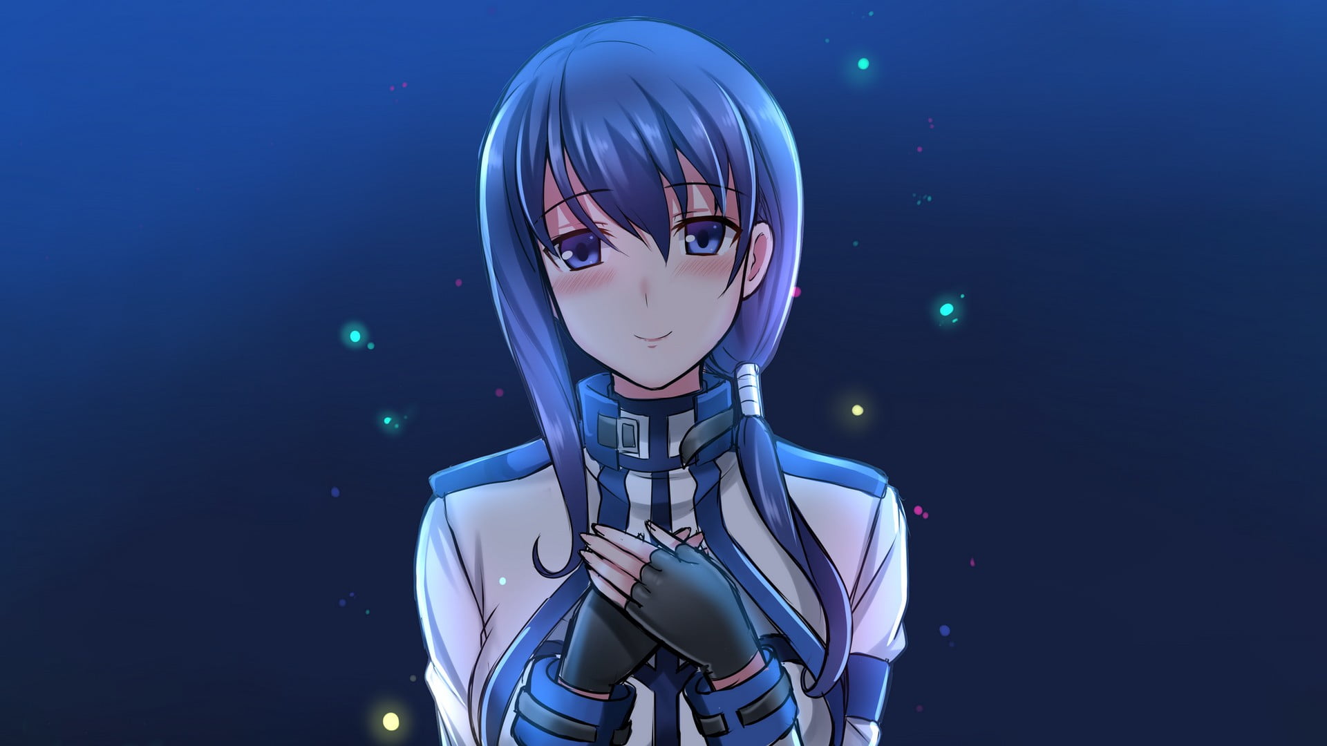 space, standing, Mary (Hai to Gensou no Grimgar), moon, portrait, 1080P, astronomy, anime, front view, futuristic, cyborg, technology, Hai to Gensou no Grimgar, HD Wallpaper