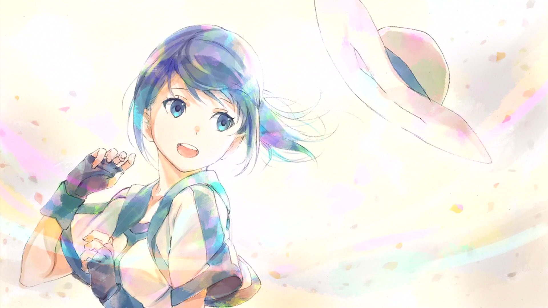 1080P, blue hair, Mary (Hai to Gensou no Grimgar), anime, Hai to Gensou no Grimgar, anime girls, HD Wallpaper