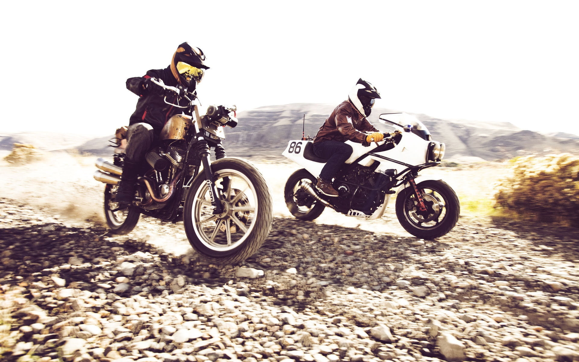 extreme Sports, men, cycling, white, motorcycle, crash Helmet, sports Helmet, one Person, mountain, males, motocross, adventure, land Vehicle, riding, outdoors, HD Wallpaper
