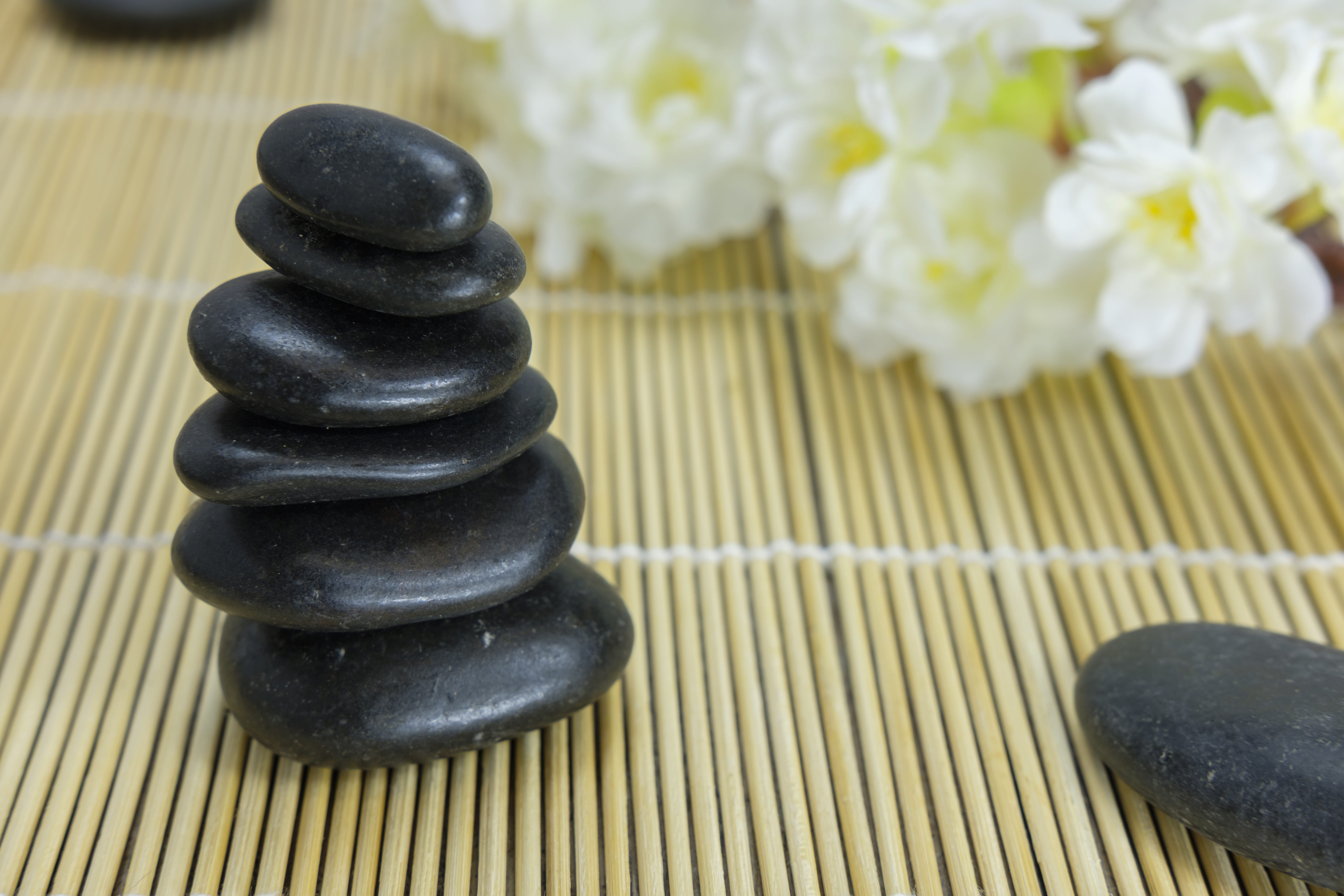 stacked, health, wellbeing, coupon, flower, stones, black color, white color, physiotherapy, place mat, relaxation, 5K, ayurveda, healthy lifestyle, wellness, HD Wallpaper