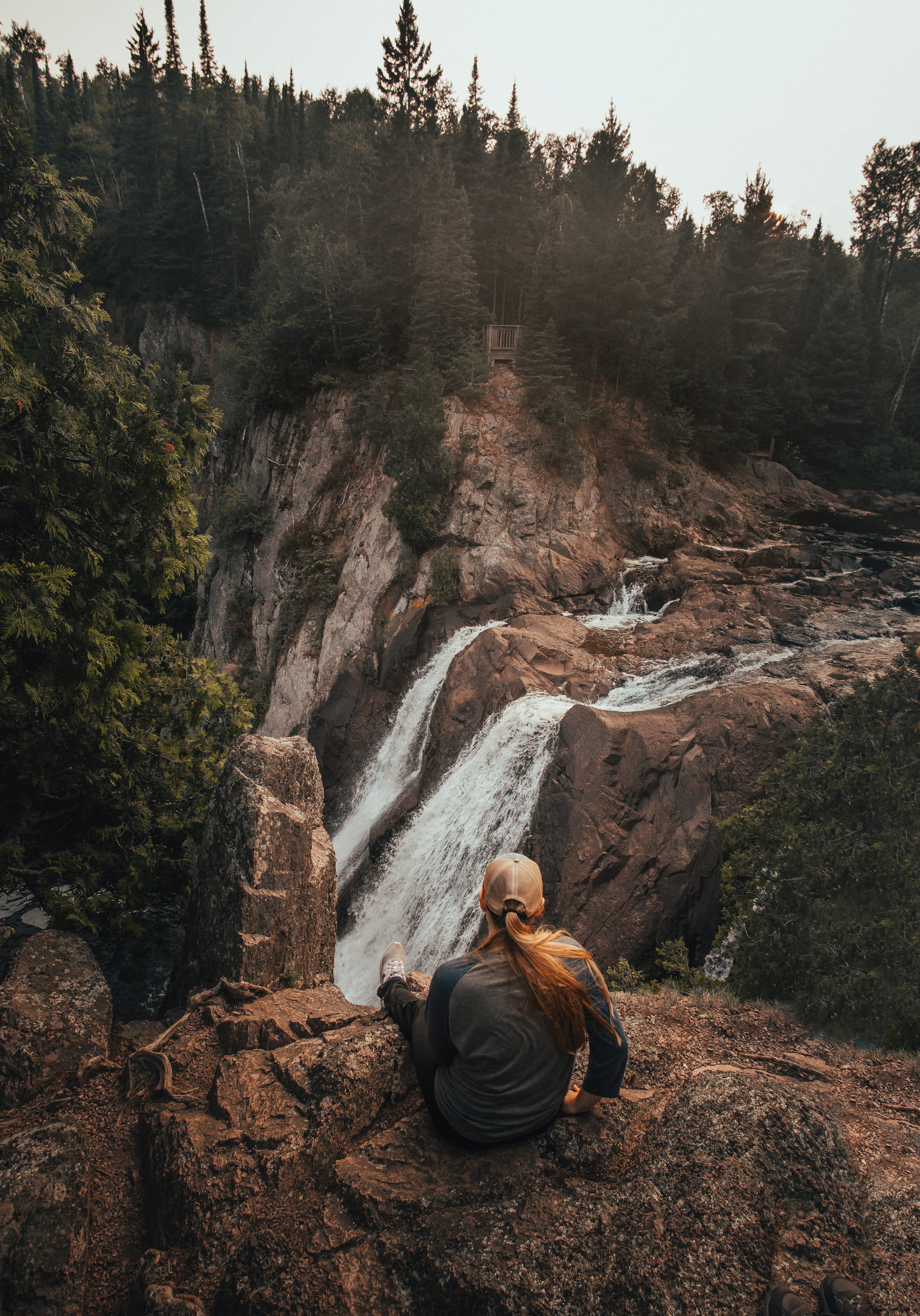 cliffside, travel, waterfalls, mountain, lifestyles, explore, females, hike, wilderness, vacations, two People, adventure, caucasian Ethnicity, people, Phone HD Wallpaper