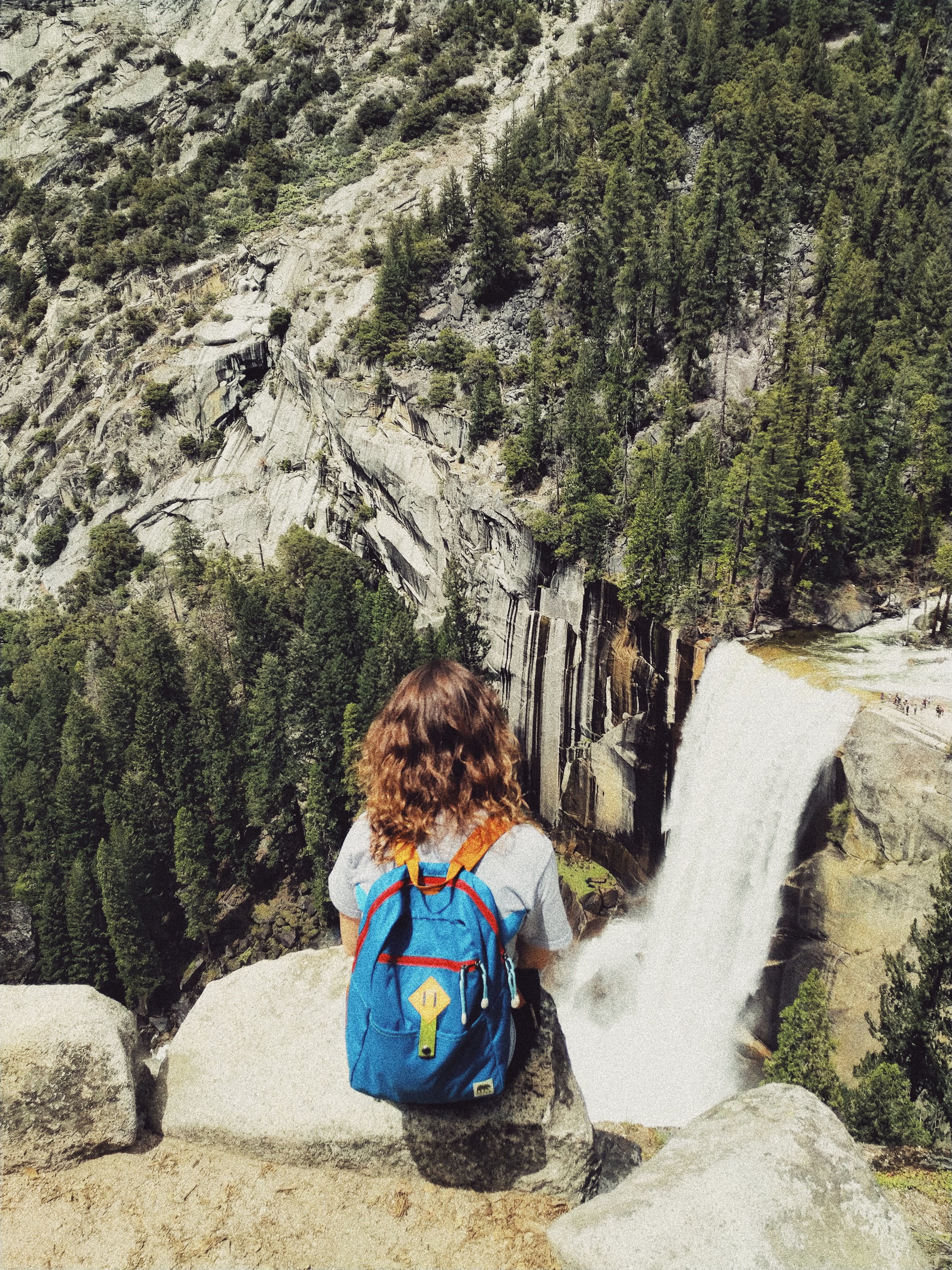 caucasian Ethnicity, outdoors, river, one Person, hiking, summer, boys, women, woman, healthy Lifestyle, backpack, forest, landscape, journey, hair, rock, Phone HD Wallpaper