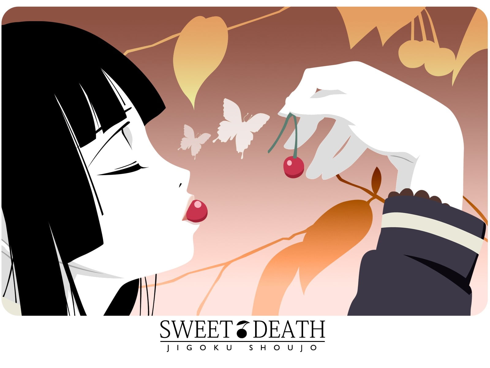 anime girls, Enma Ai, anime, technology, Jigoku Shoujo, adult, creativity, nature, butterfly, text, people, side view, outdoors, white color, auto post production filter, HD Wallpaper