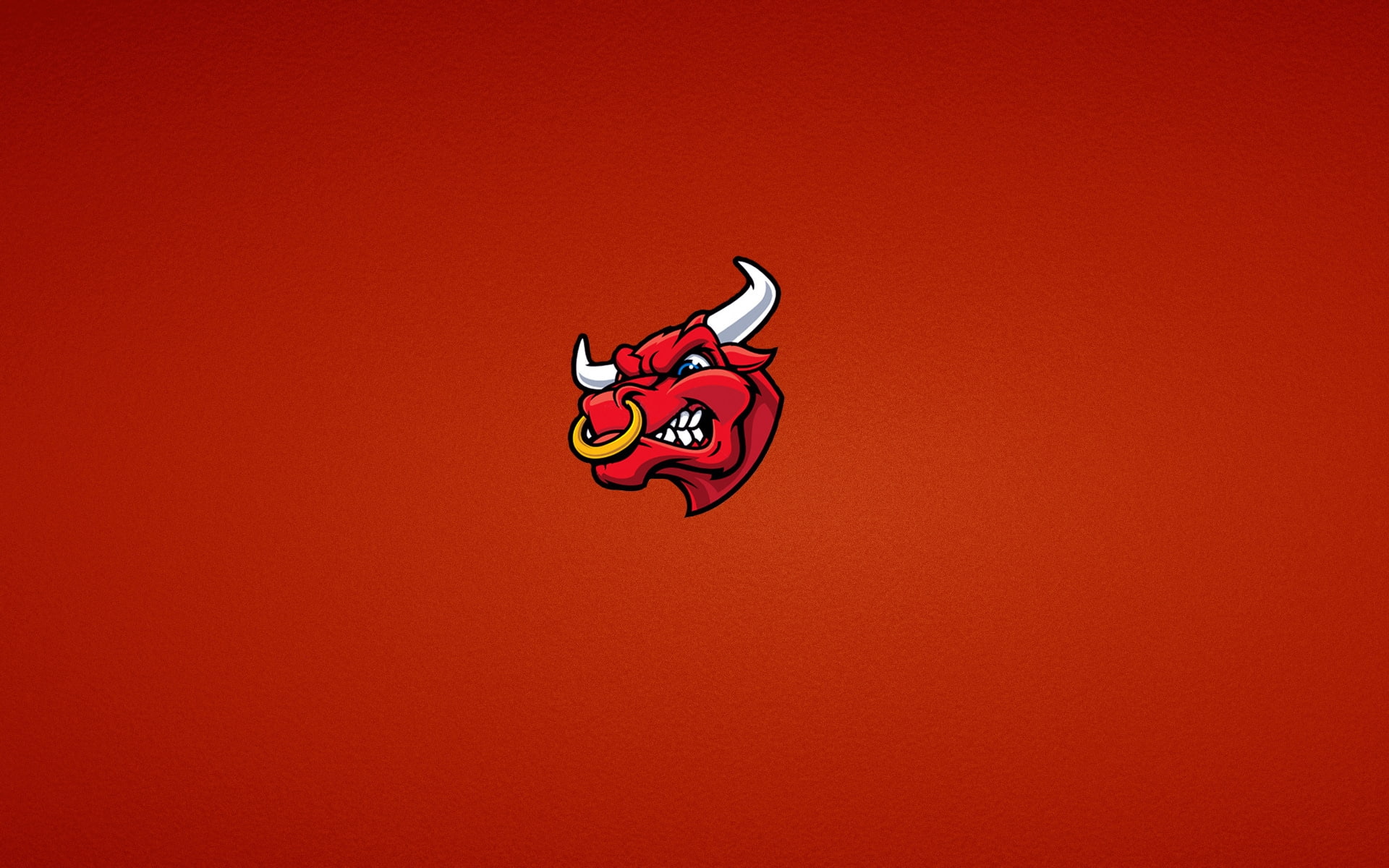 red, bull, head, 1080P, HD Wallpaper