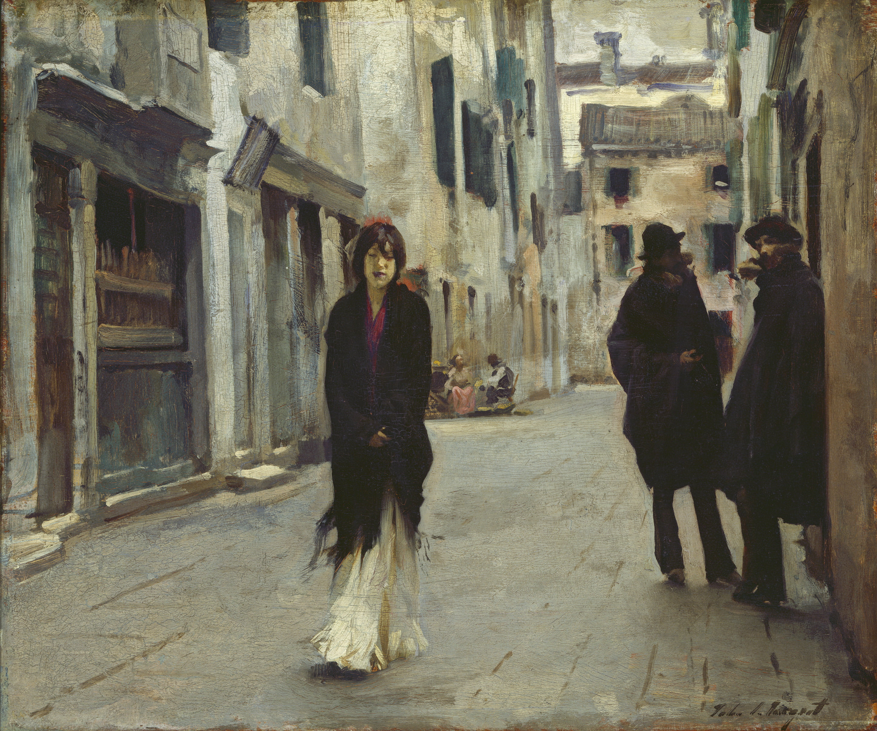 Woman, Venice, Beautiful, Street, Artwork, Skirt, Situation, Painting, Asian, Thoughts, Men, Girls, Thinking, People, Girl, Street in Venice, John Singer Sargent, HD Wallpaper