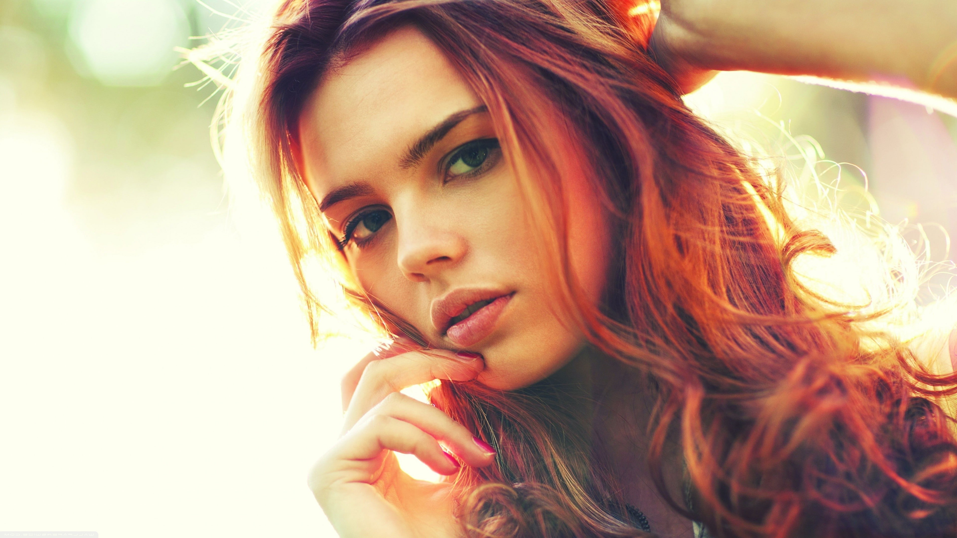 women, 4K, Readhead, HD Wallpaper