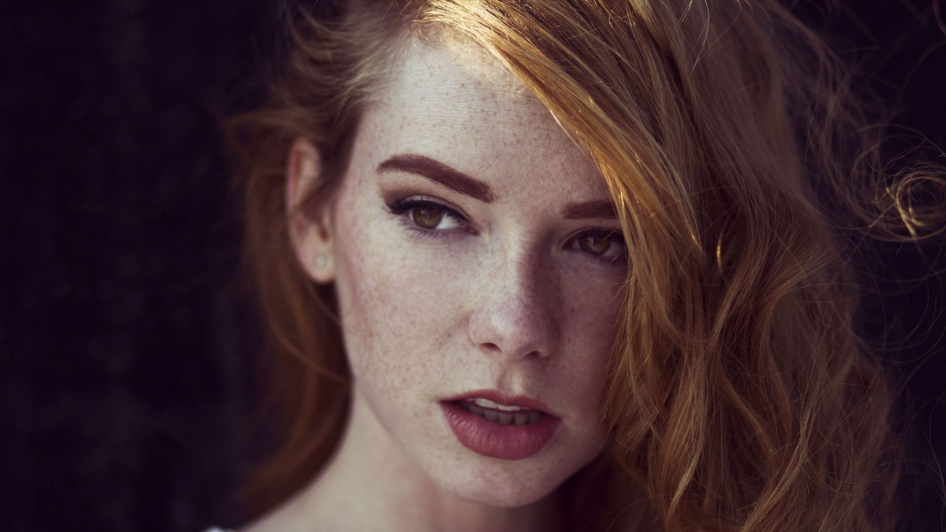 1080P, Freckles, Readhead, women, HD Wallpaper