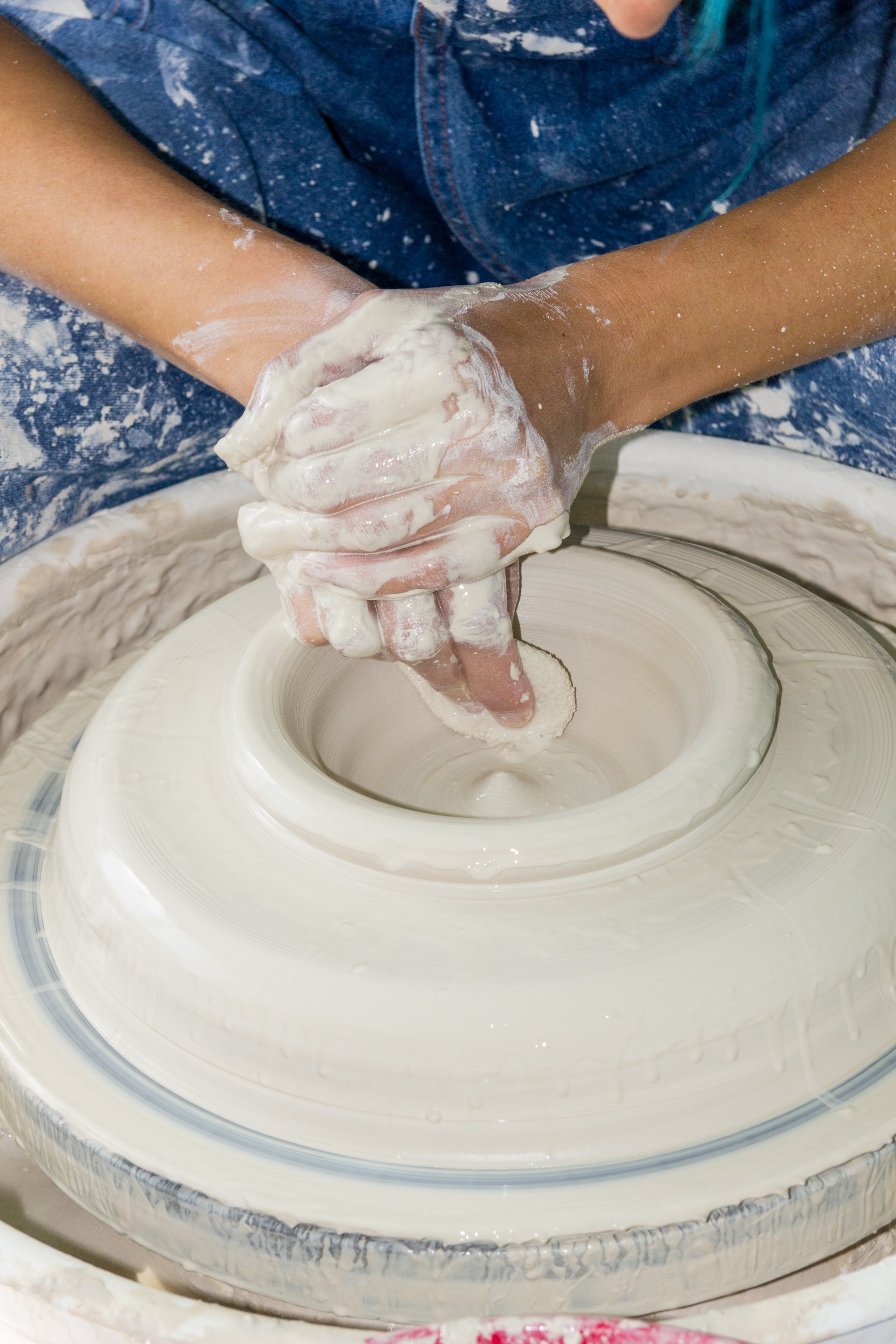 handicraft, indoors, mud, clay, pot, shape, motion, one person, working, human hand, skill, master, expertise, artist, preparation, 5K, spinning, dirty, Phone HD Wallpaper