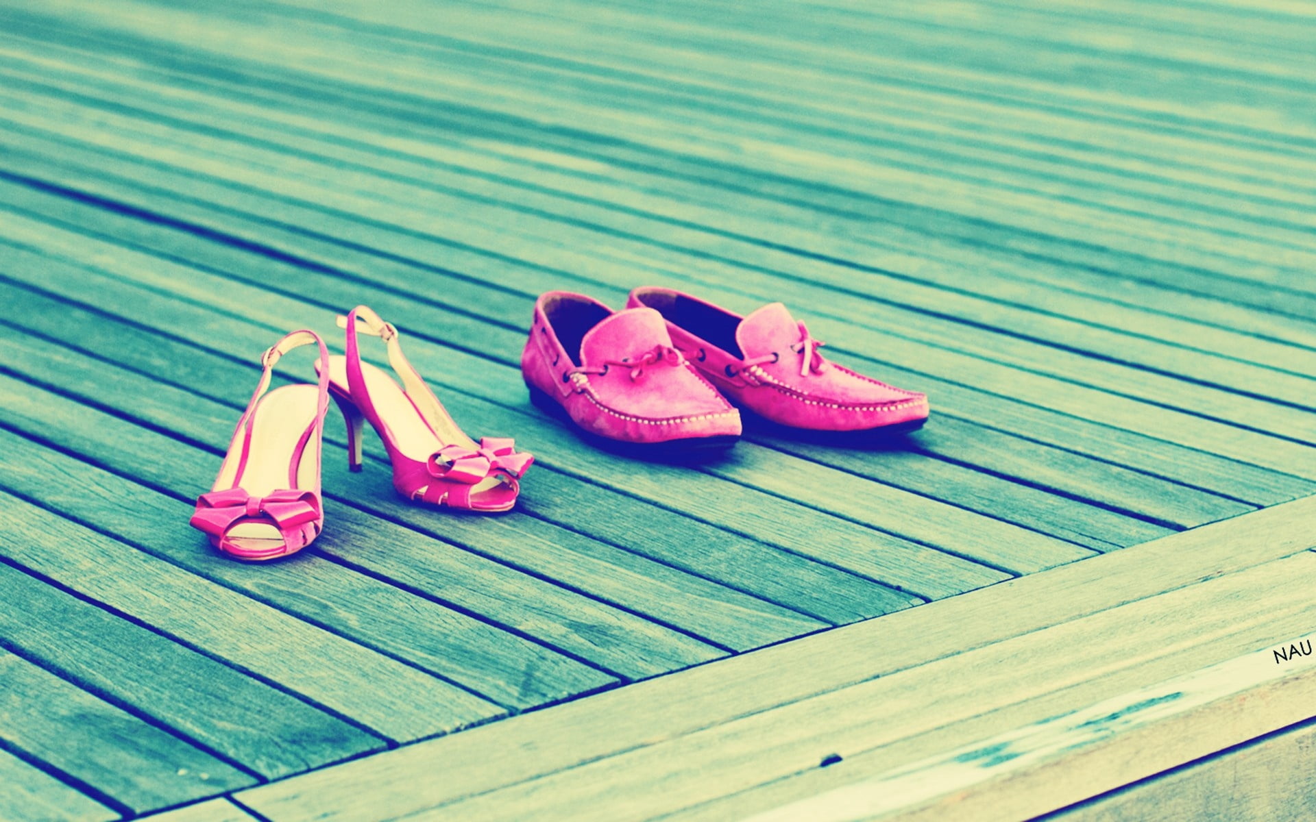 stilettos, table, brown, beside, photography, still life, freshness, outdoors, man, no people, 1080P, loafers, color, group of objects, pattern, shoe, HD Wallpaper