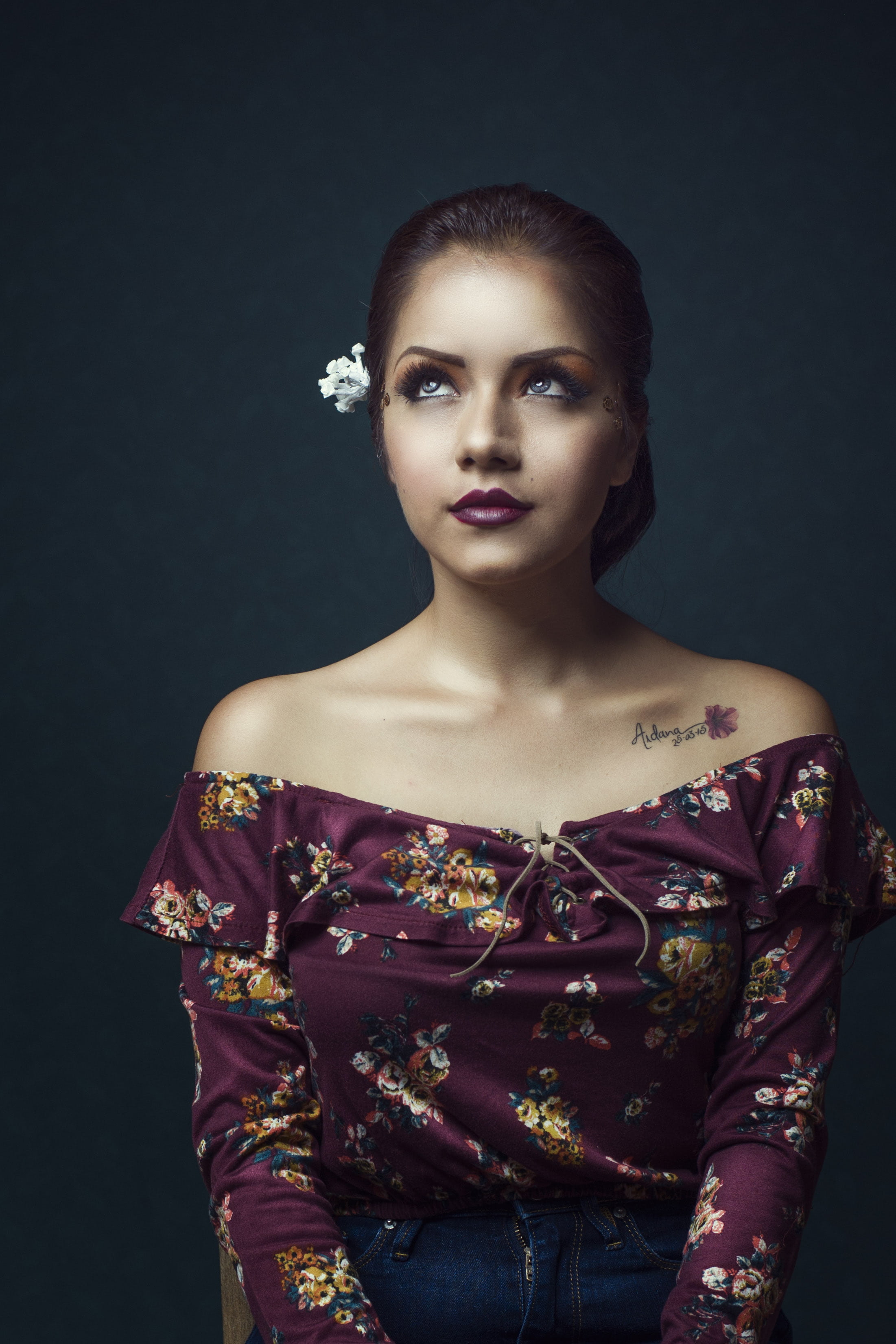 person, portrait, glamour, young, pose, dark, style, lady, attractive, luxury, eyes, people, stylish, fashion Model, studio Shot, face, girl, elegance, Phone HD Wallpaper