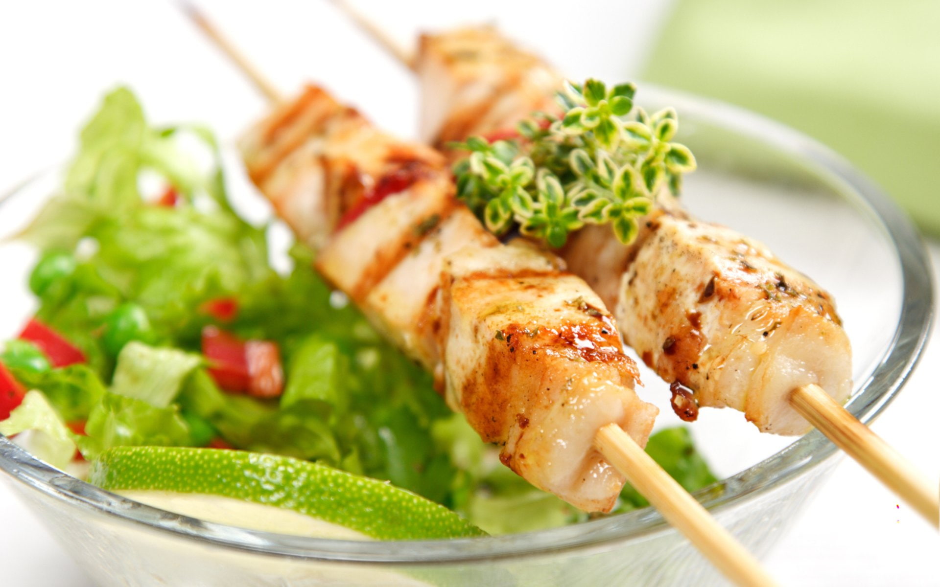 savory sauce, skewer, white meat, healthy eating, grilled chicken, temptation, chicken meat, dinner, 1080P, food and drink, vegetable, ready-to-eat, no people, HD Wallpaper
