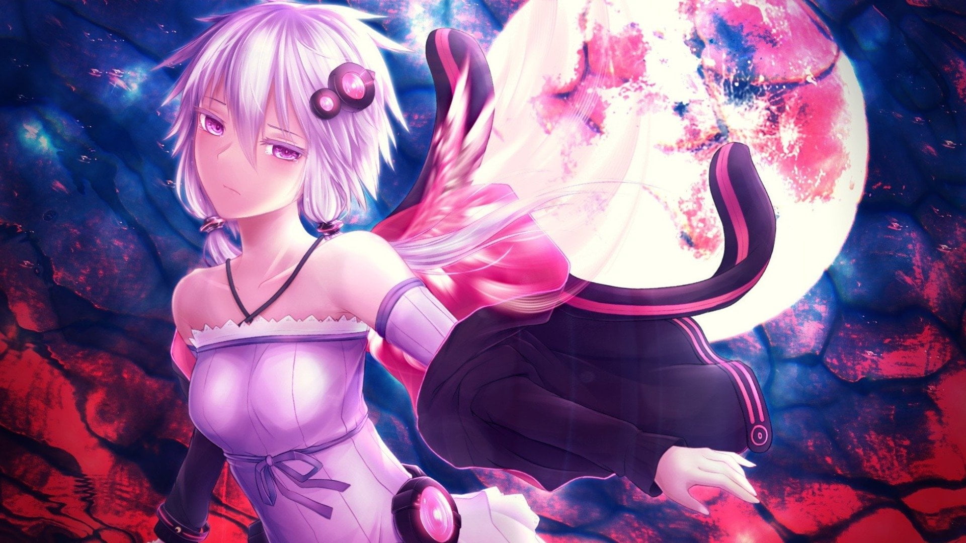 adult, Vocaloid, Girl, Anime, lingerie, young women, illuminated, women, arts culture and entertainment, young adult, Yuzuki Yukari, digital composite, HD Wallpaper