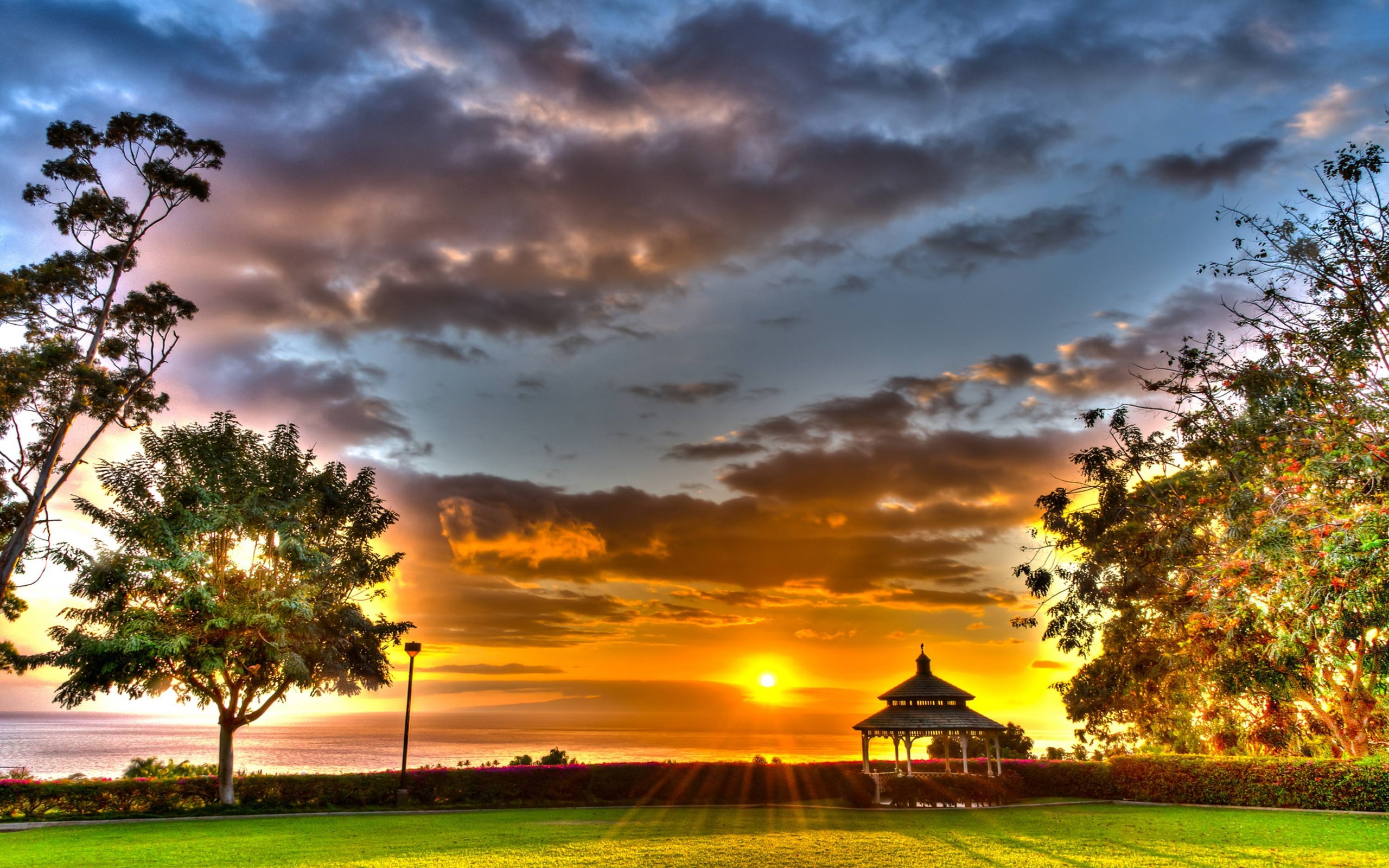 wailea, maui, desktop, background, sunset, 2K, hawaii, HD Wallpaper