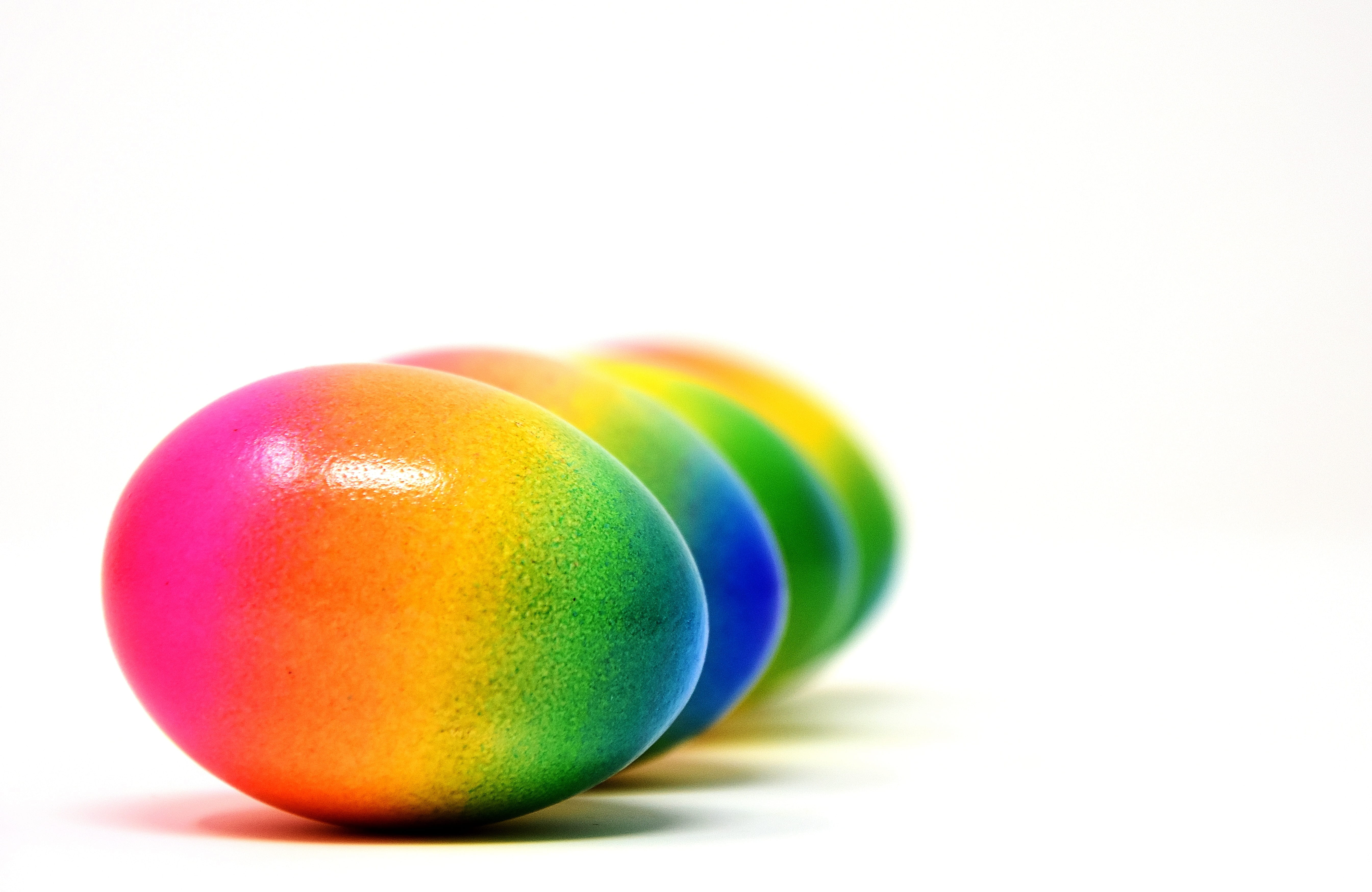 food and drink, egg, close-up, easter greeting, colorful eggs, holiday, easter eggs, no people, shiny, multi colored, copy space, color, vibrant color, HD Wallpaper