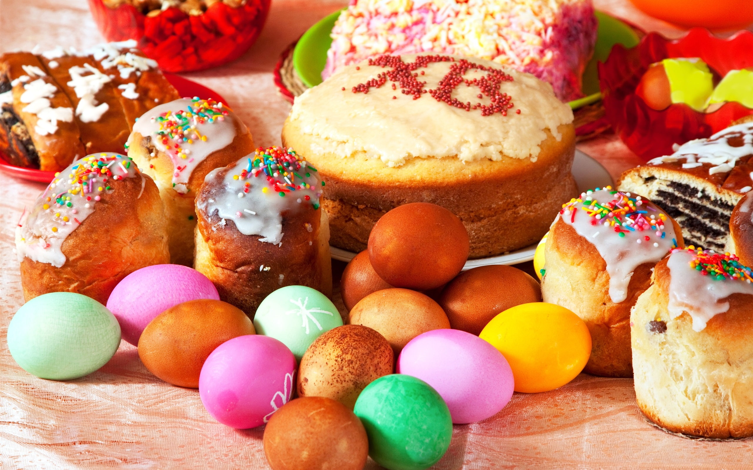 Easter, Eggs, Holidays, 2K, Cakes, HD Wallpaper