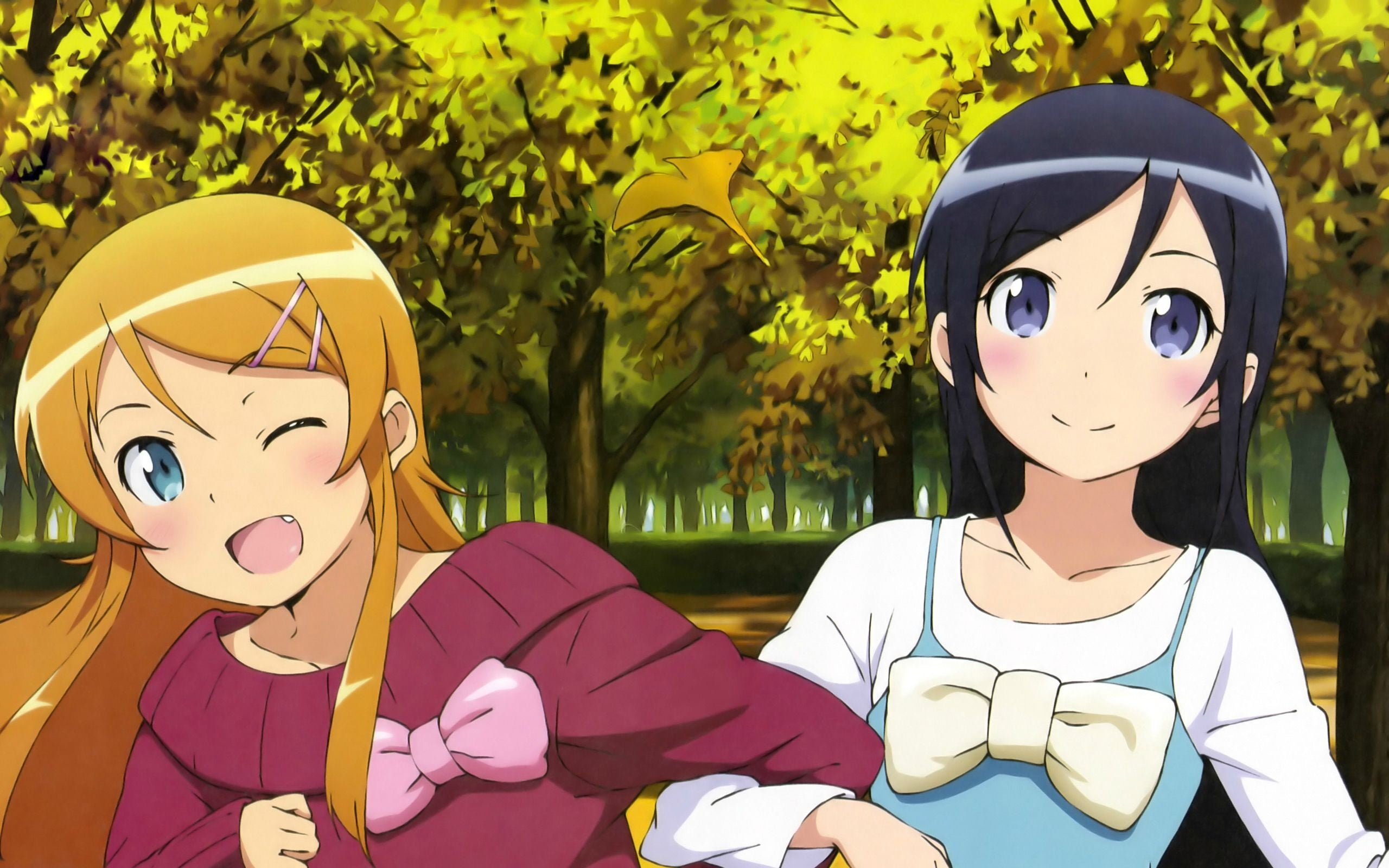 art and craft, child, women, plant, Kousaka Kirino, outdoors, Aragaki Ayase, creativity, anime, 2K, girls, people, leisure activity, lifestyles, representation, HD Wallpaper