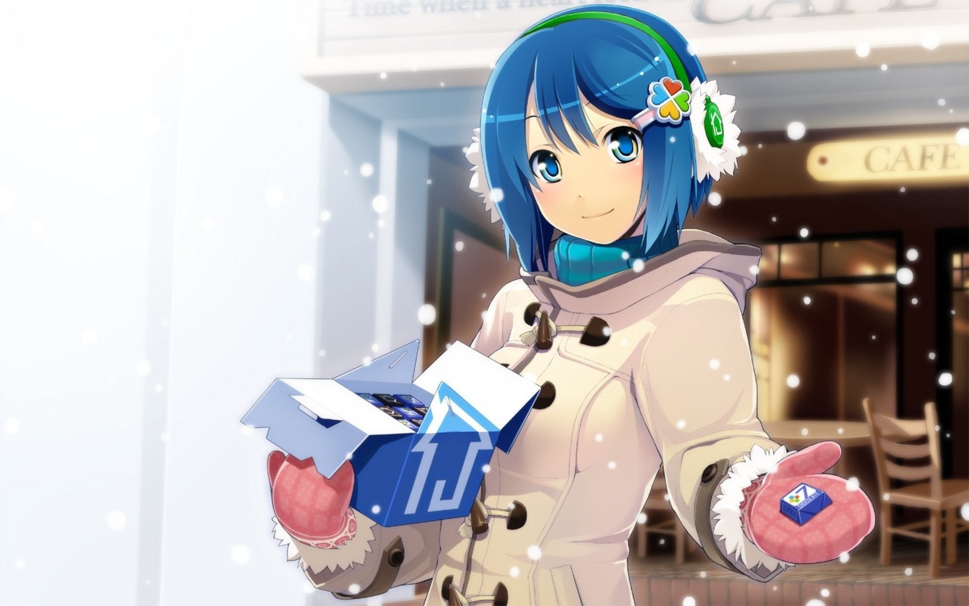 winter, 1080P, anime, Madobe Nanami, Windows 7, HD Wallpaper
