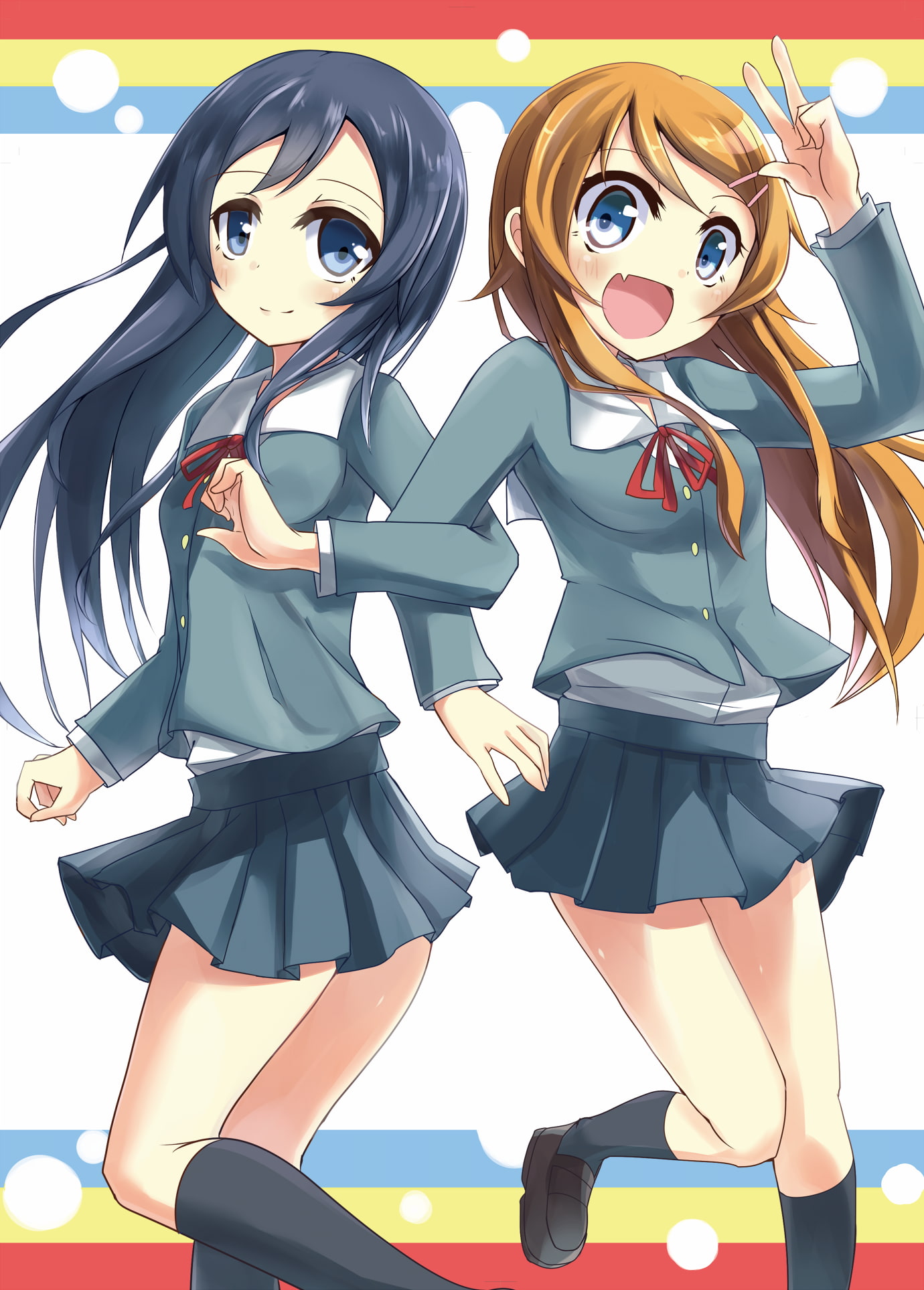 1080P, Aragaki Ayase, celebration, young women, adult, beauty, anime girls, clothing, looking at camera, beautiful woman, Ore no Imouto ga Konnani Kawaii Wake ga Nai, Phone HD Wallpaper