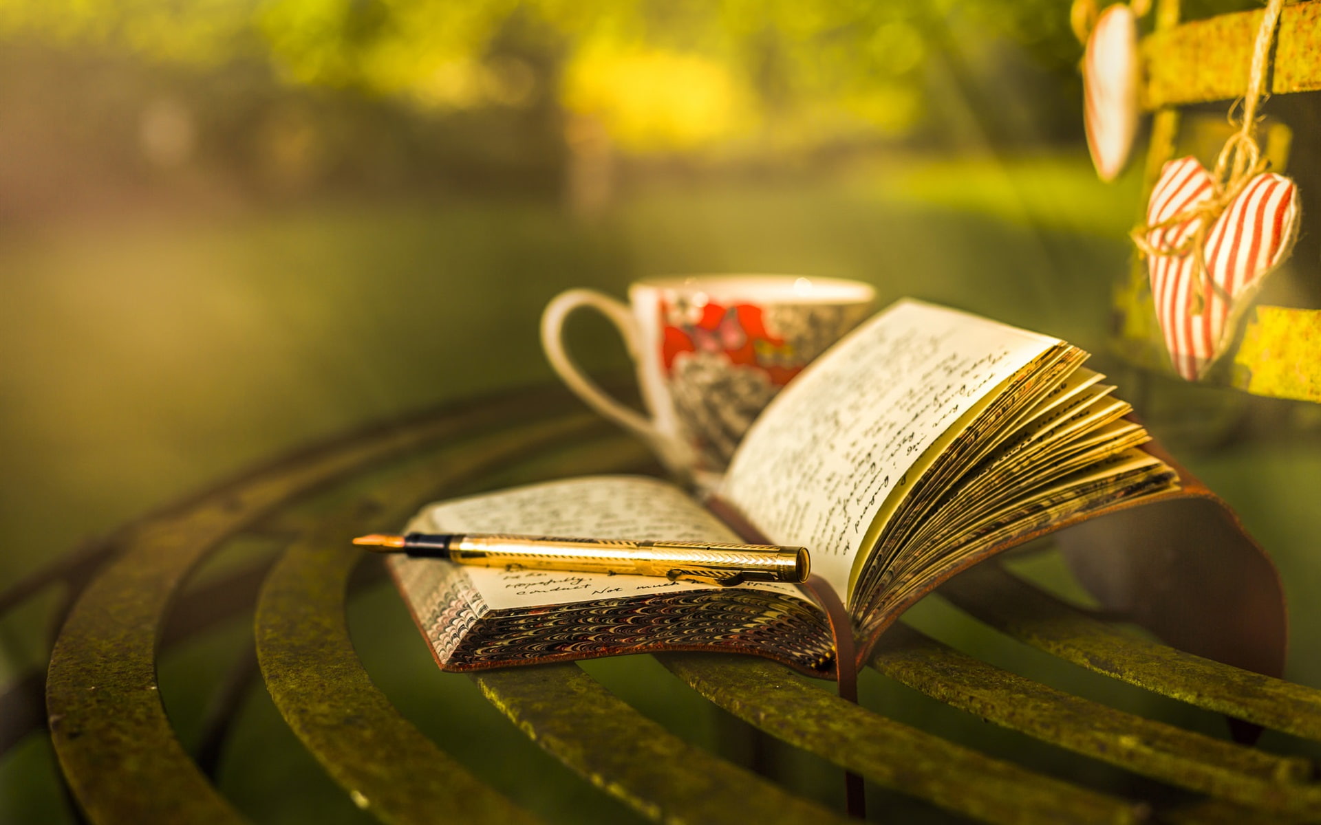 1080P, Pen, Book, Bokeh, Cup, HD Wallpaper