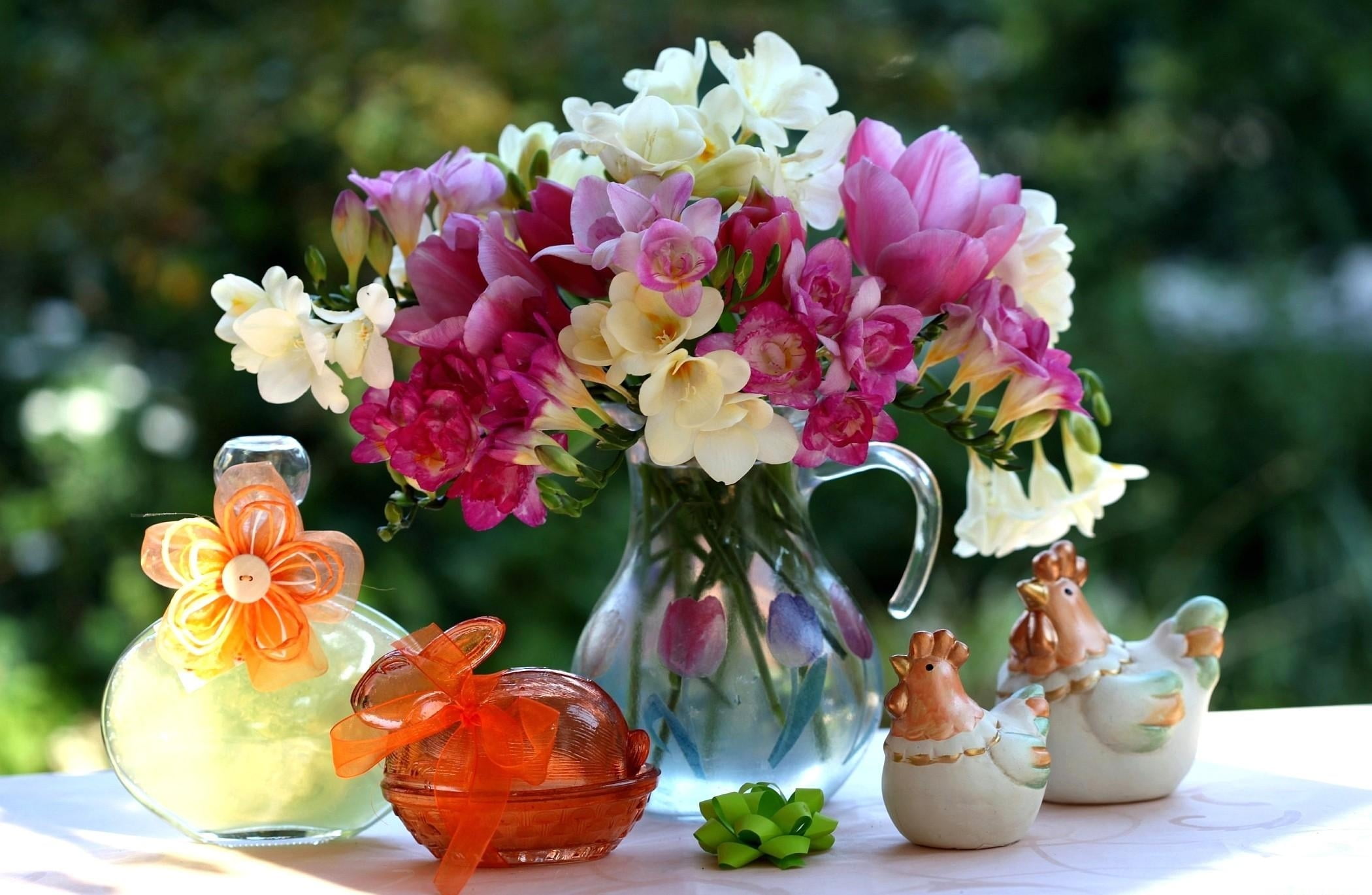 flower arrangement, summer, bouquet, wedding, flowering plant, pink Color, temptation, plant, no people, purple, gift, vulnerability, 1080P, jar, assorted, HD Wallpaper