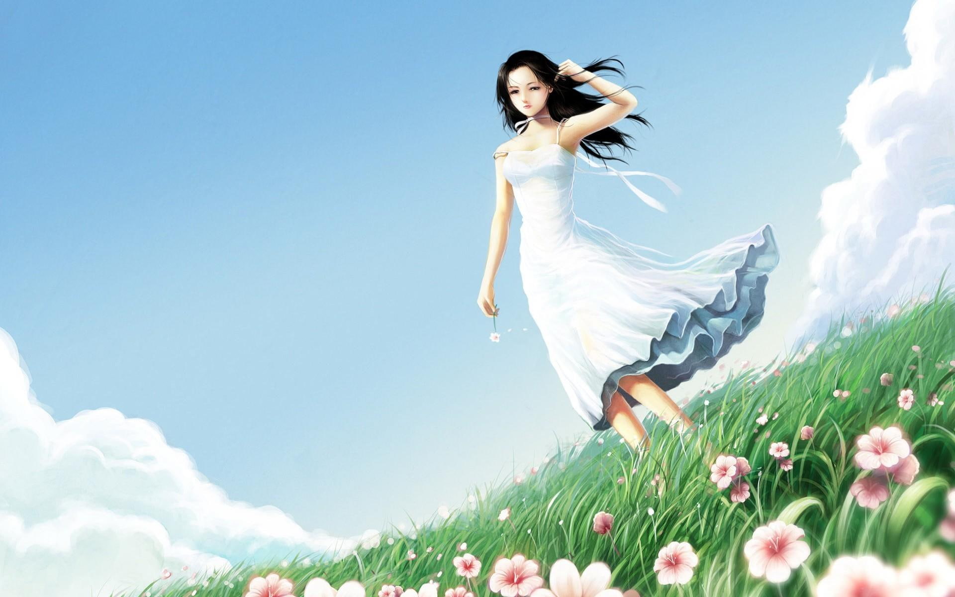 fantasy, carefree, girl, 1080P, 3d and abstract, care, HD Wallpaper
