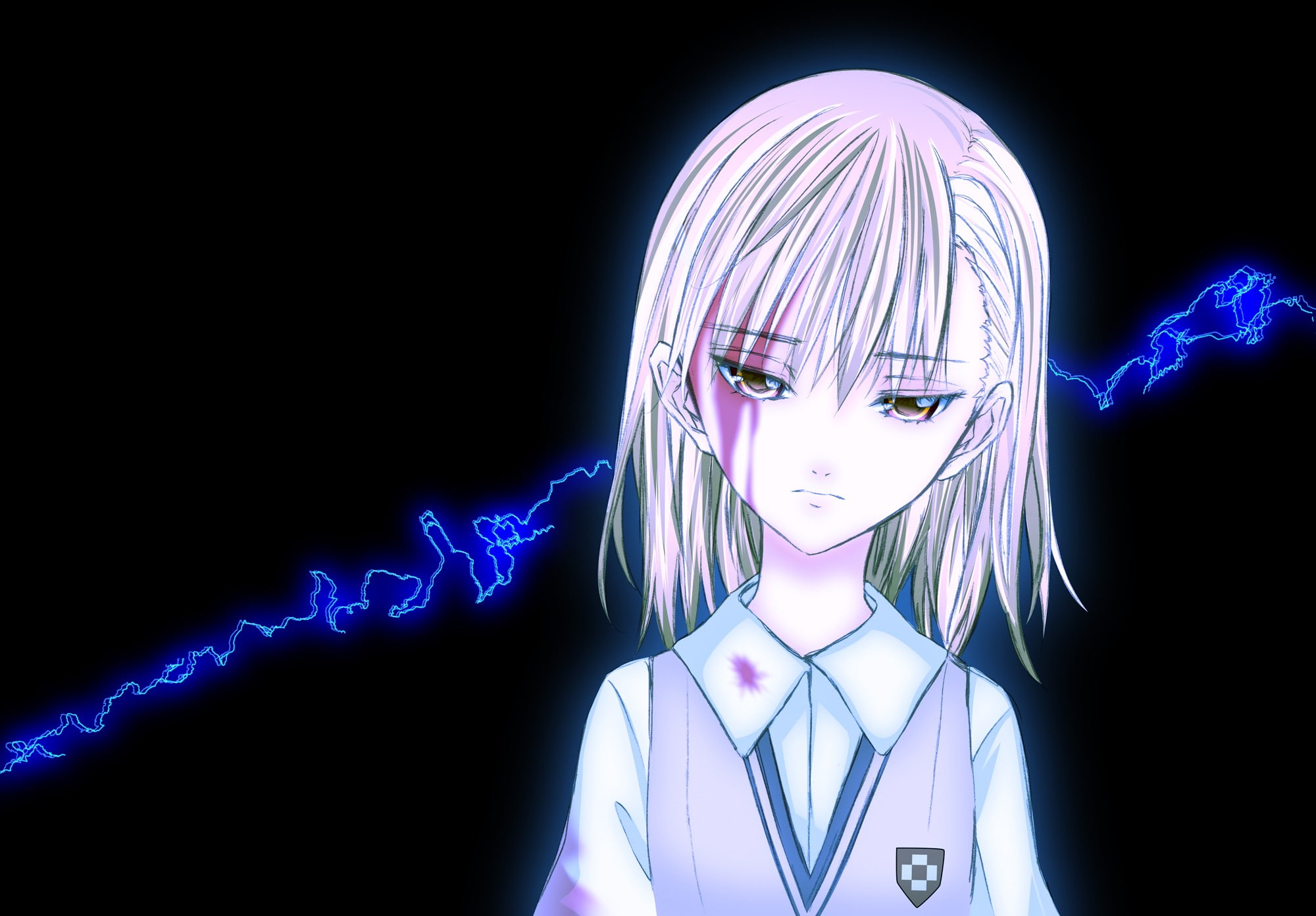 creativity, studio shot, headshot, futuristic, indoors, Misaka Mikoto, front view, To Aru Kagaku no Railgun, illuminated, technology, portrait, anime girls, HD Wallpaper