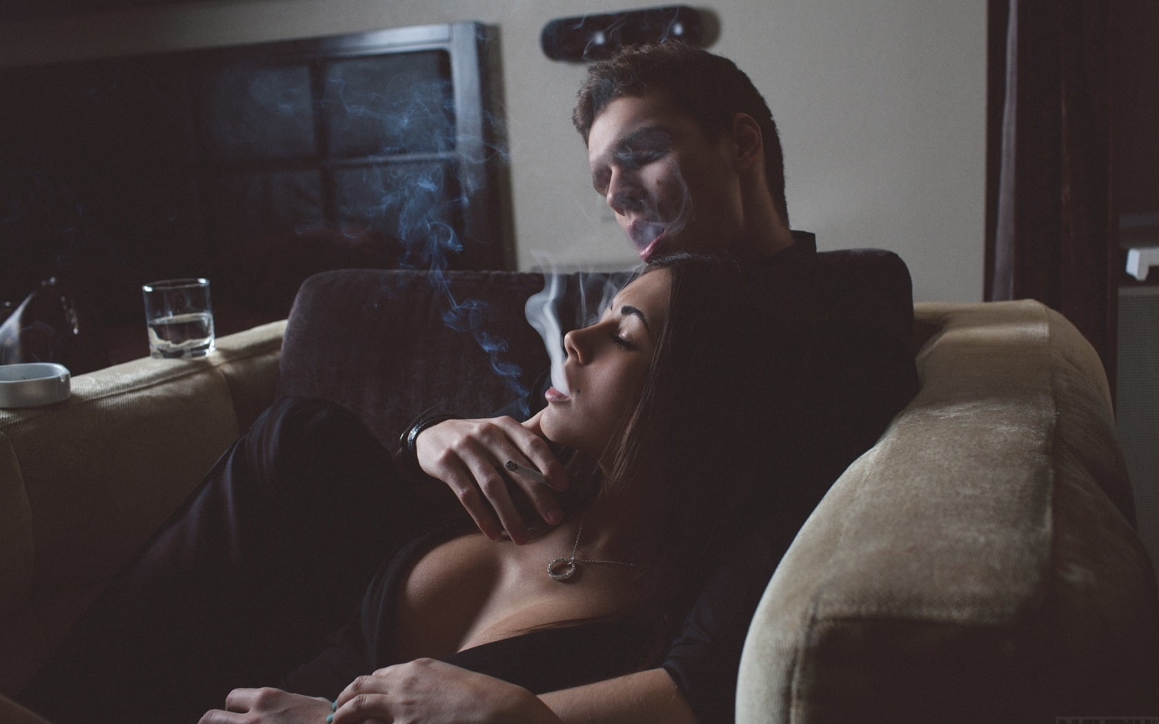 model, 720P, Diana Melison, smoke, HD Wallpaper
