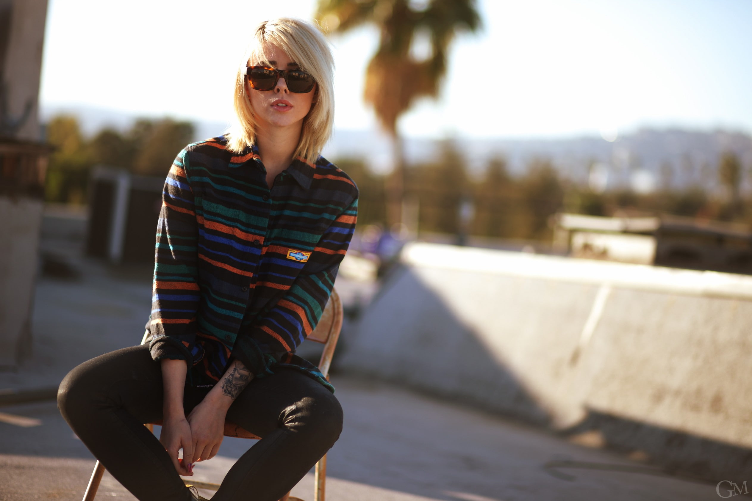 blonde, Alysha Nett, 1080P, women outdoors, HD Wallpaper