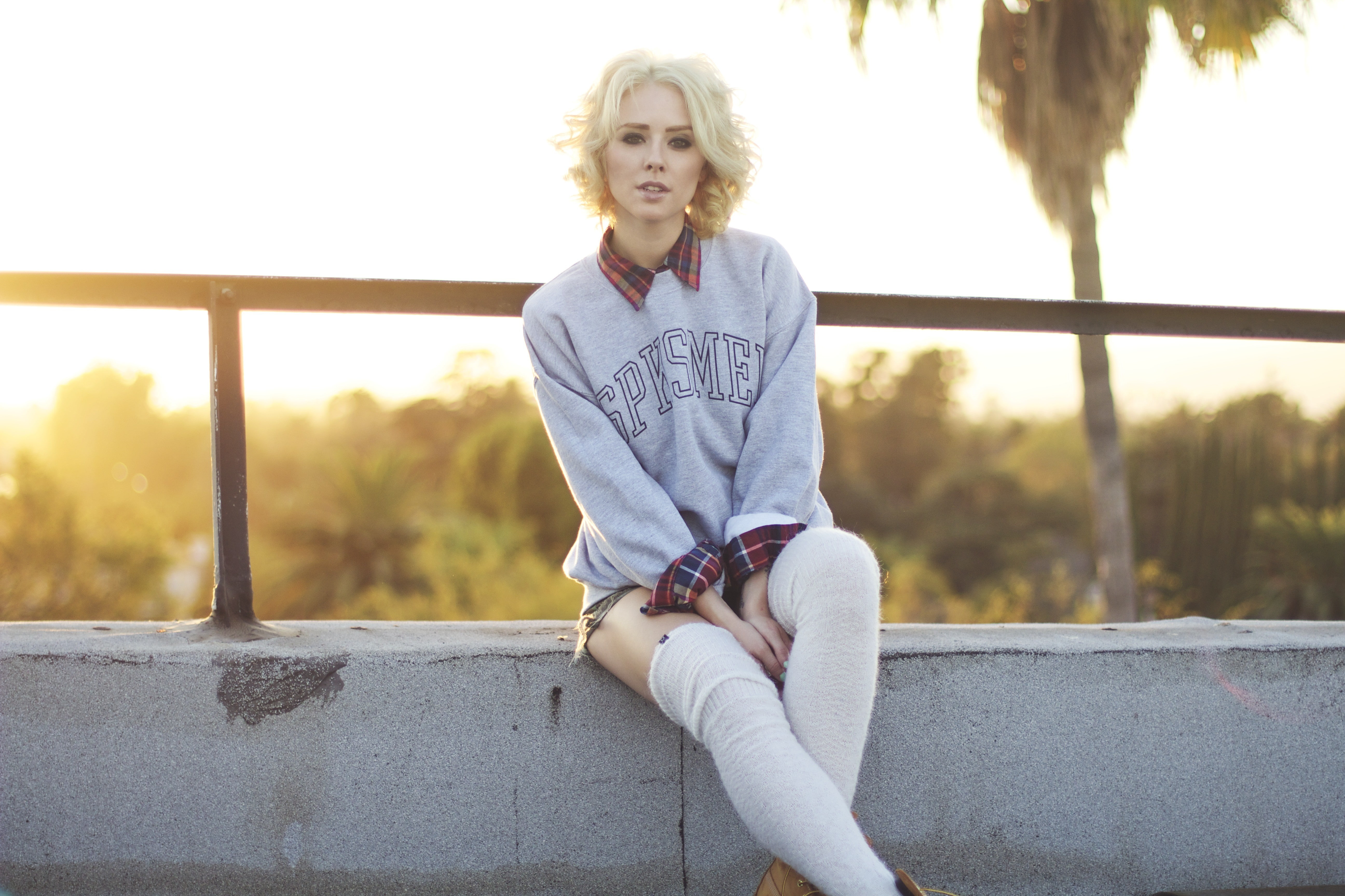 Alysha Nett, 5K, looking at viewer, blonde, women, HD Wallpaper
