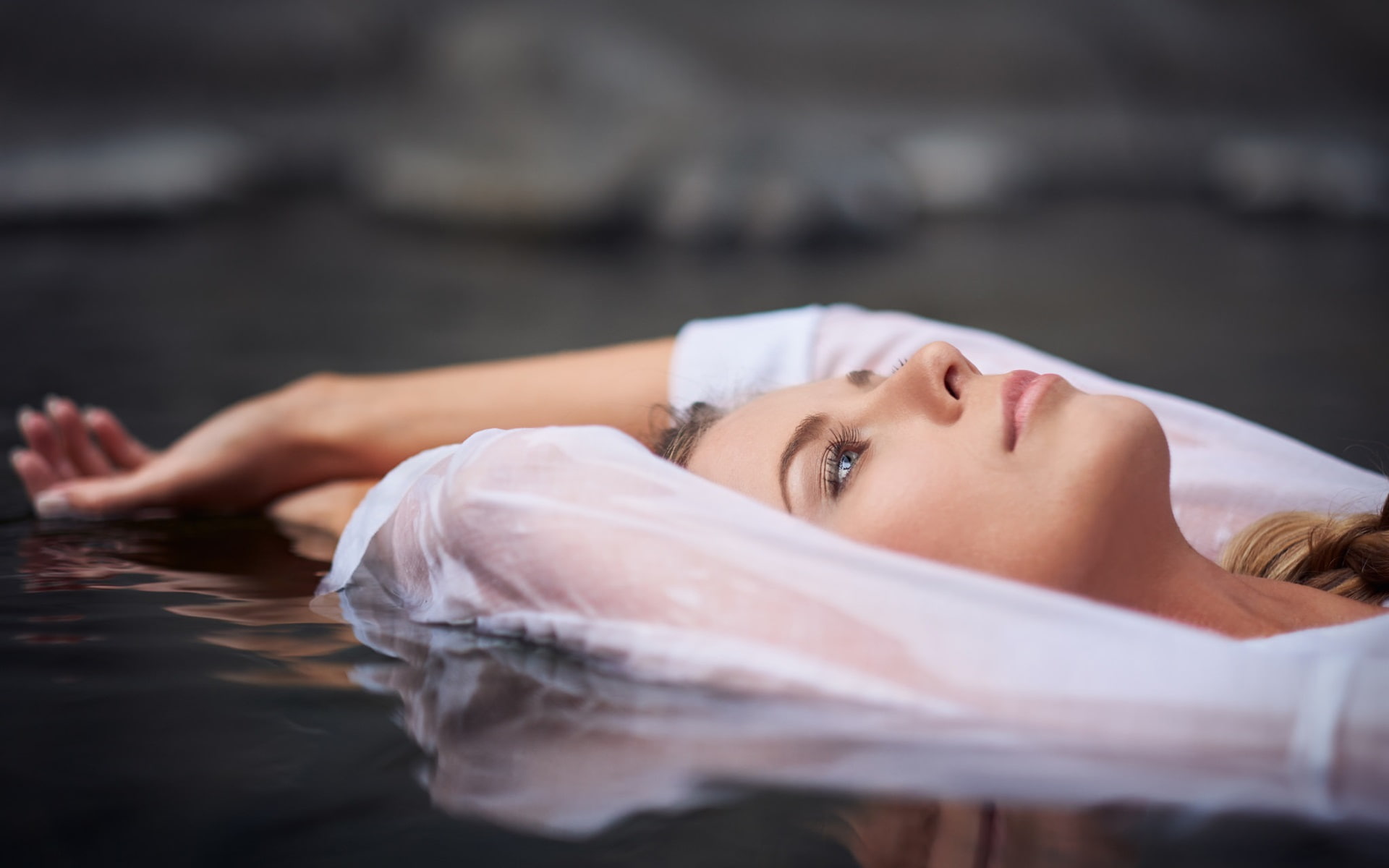 1080P, Girl, Water, A, Have, Rest, HD Wallpaper