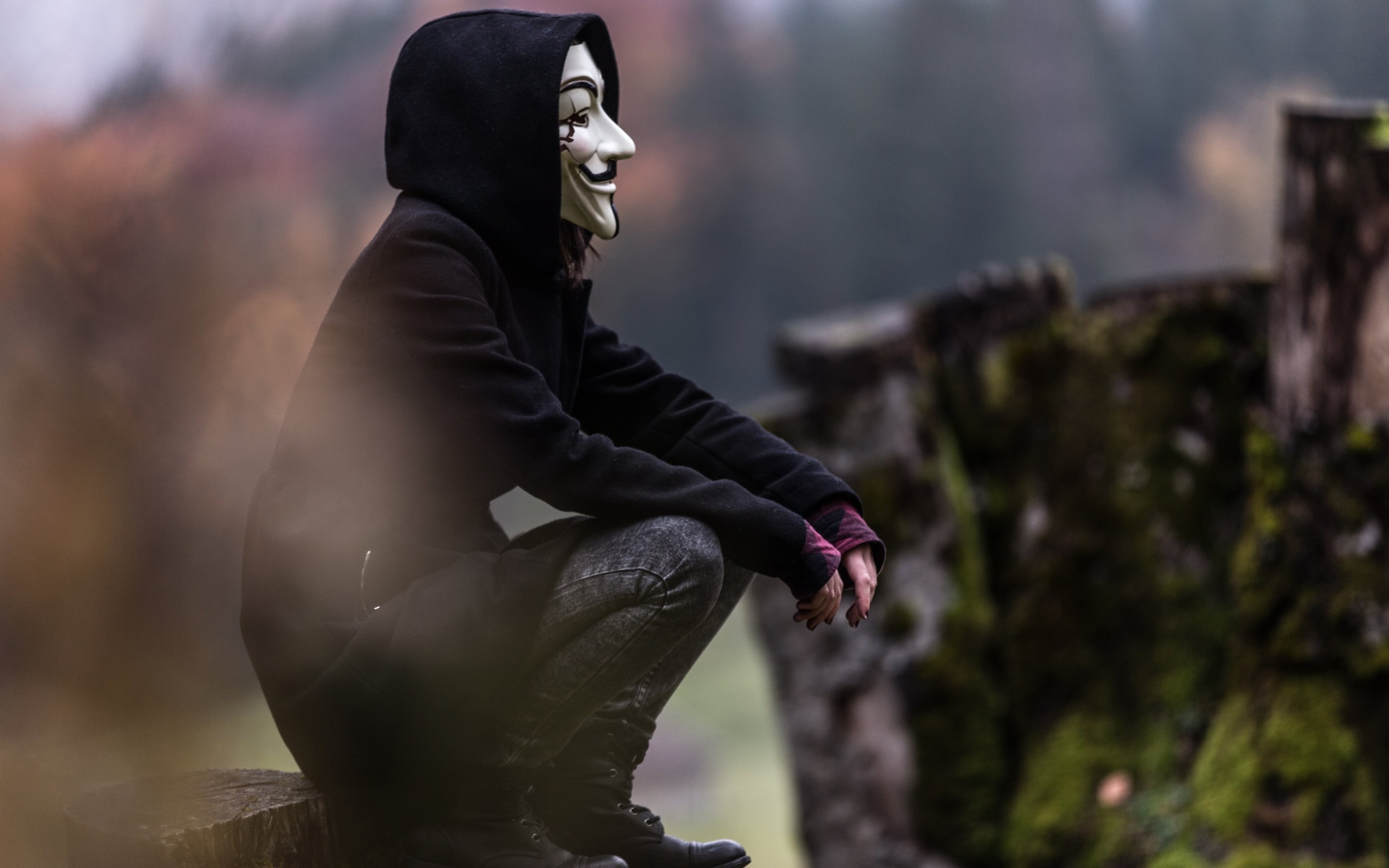 wood, Legion, rest, sitting, 2K, HD Wallpaper