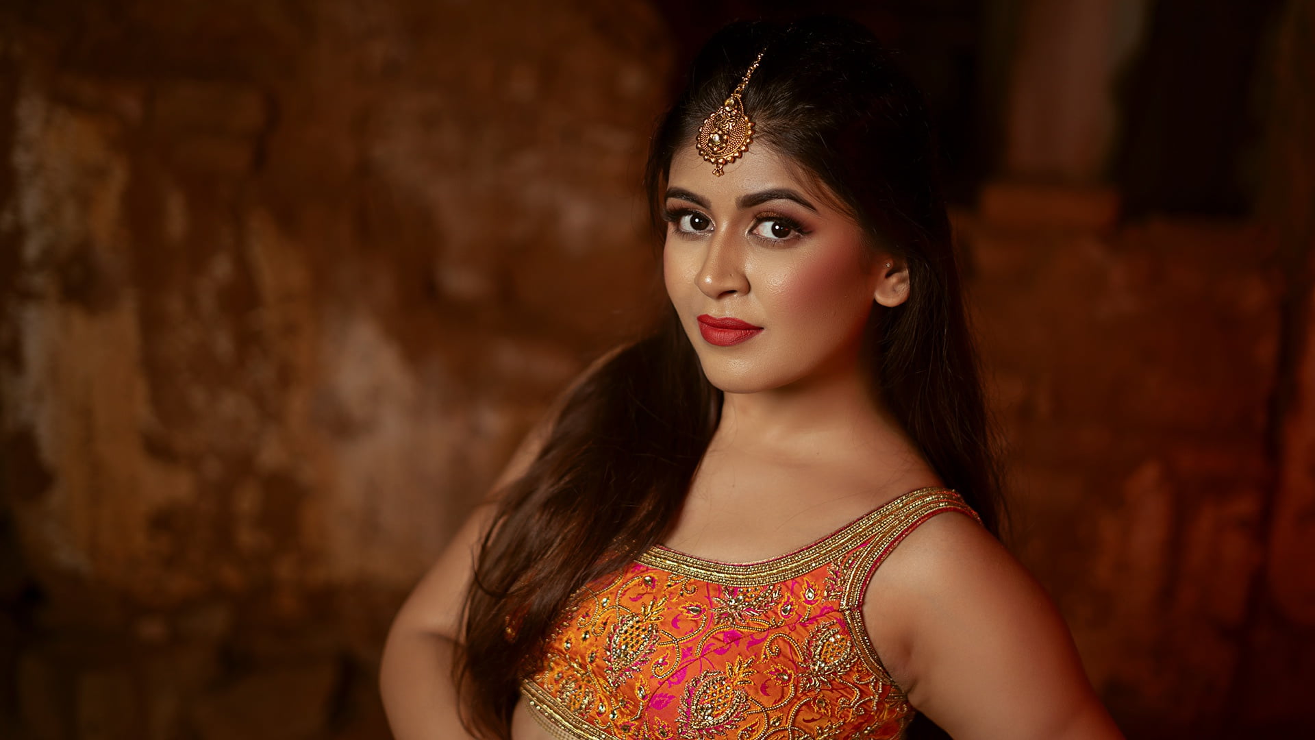 Black Hair, Bollywood, Raksha Somashekhar, Lipstick, Women, Long Hair, Girl, Actress, 1080P, Indian, Model, Brown Eyes, HD Wallpaper