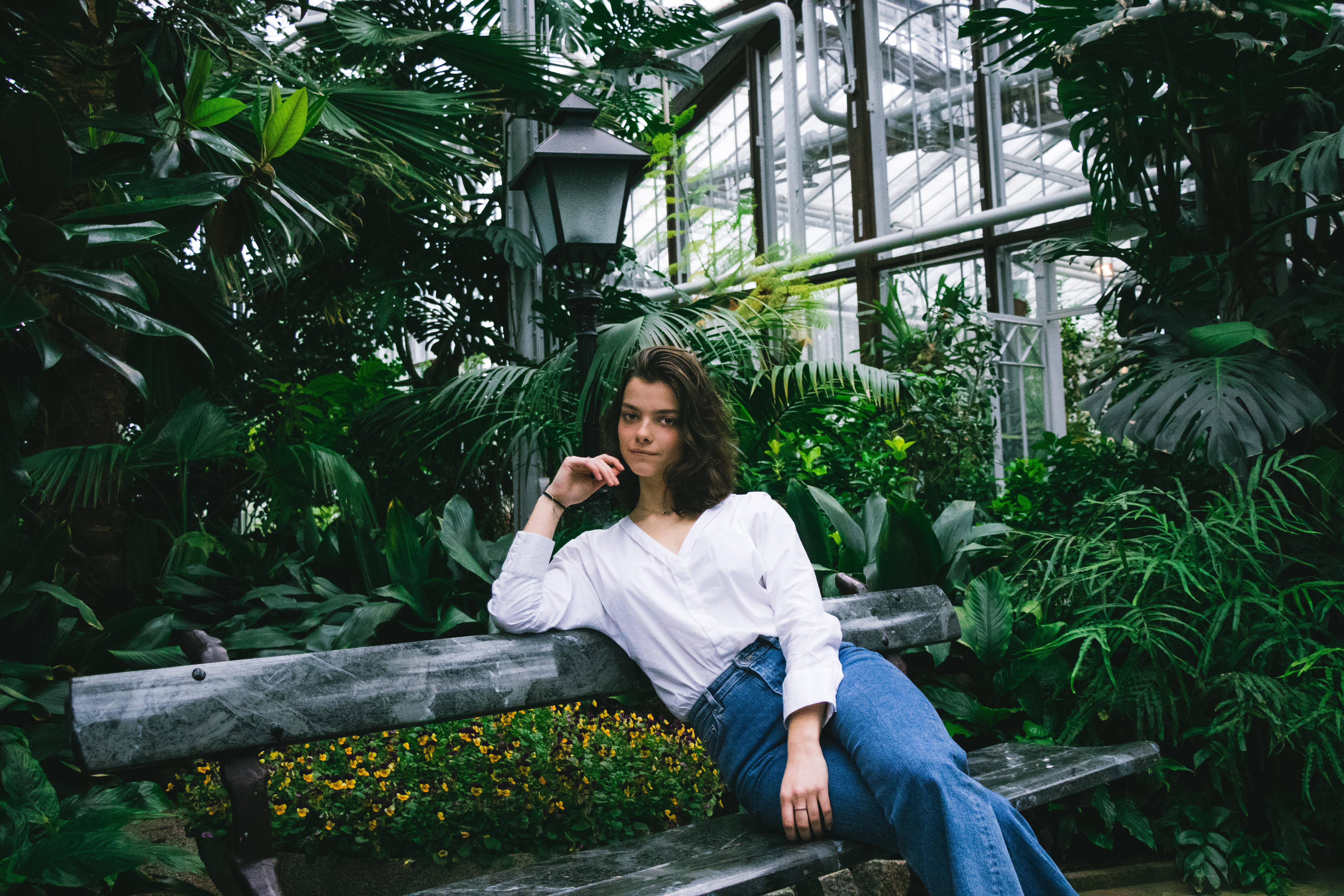 temple, female, real people, young adult, worship, human, bench, person, vase, plant, sitting, nature, casual clothing, day, mature men, woman, leisure activity, HD Wallpaper