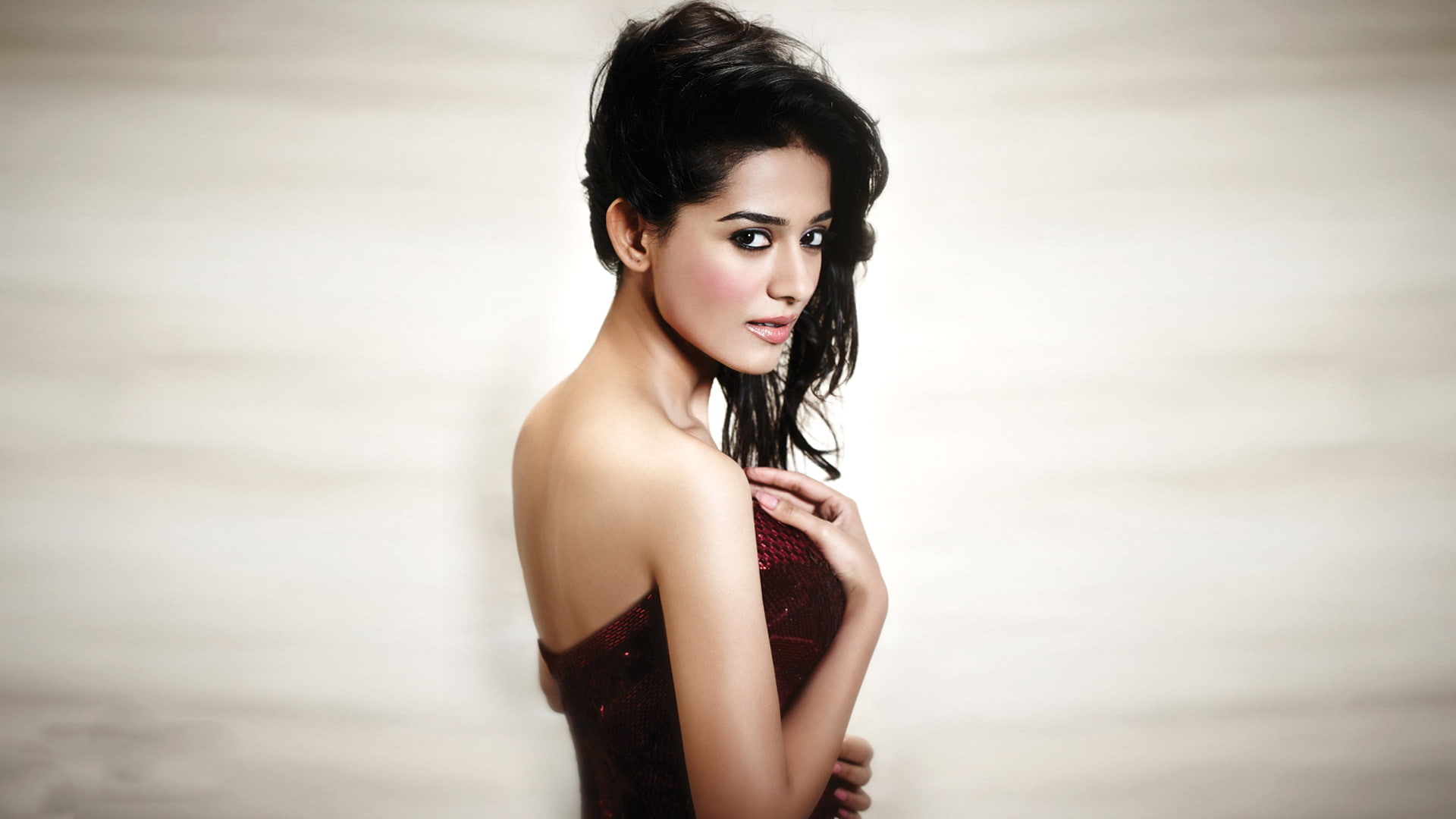 black, 1080P, dress, amrita, photoshoot, rao, HD Wallpaper