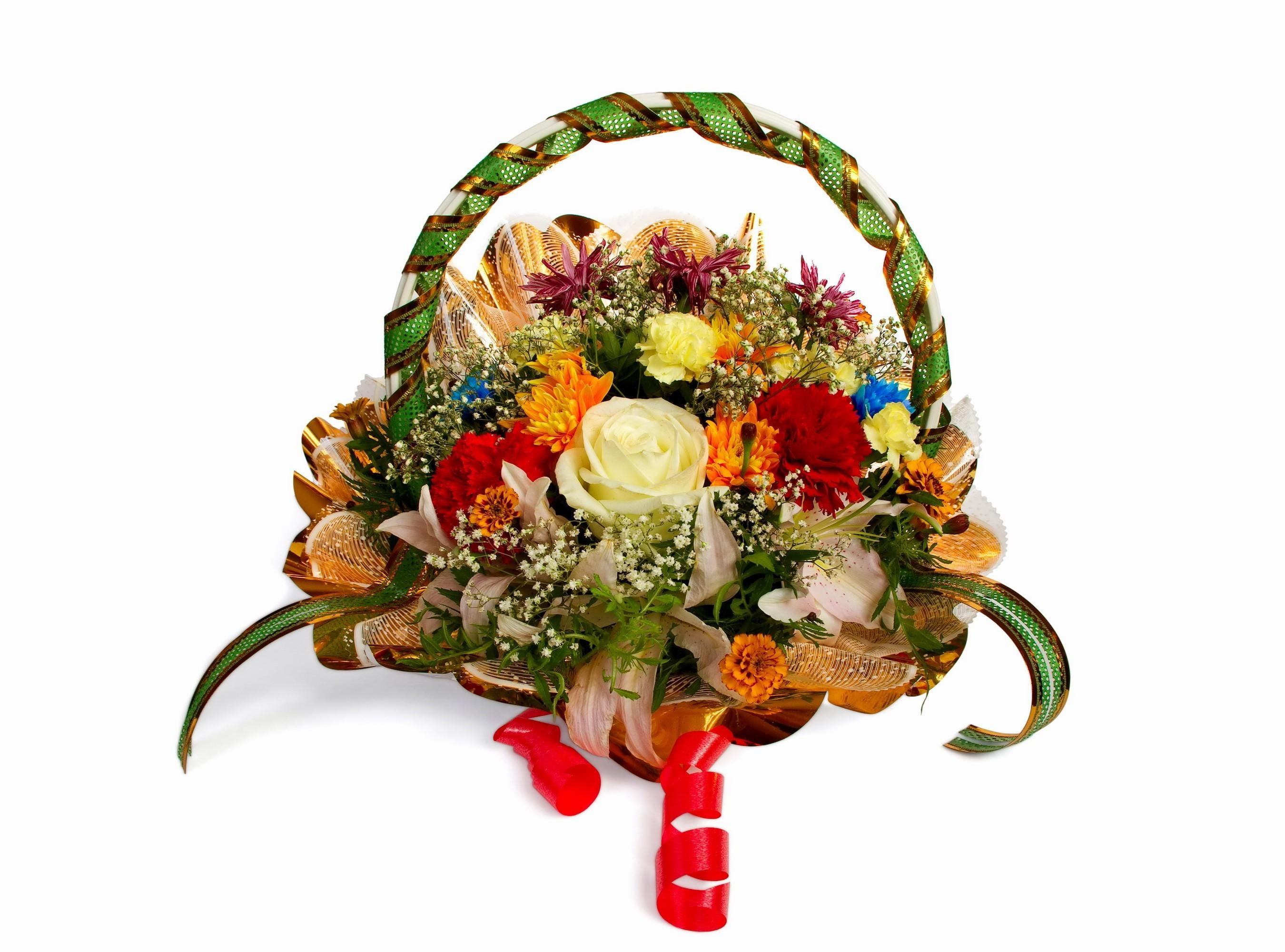 freshness, 2K, leaf, isolated, yellow, decoration, food and drink, nature, multi Colored, holiday, single object, design, directly above, basket, flowers, HD Wallpaper