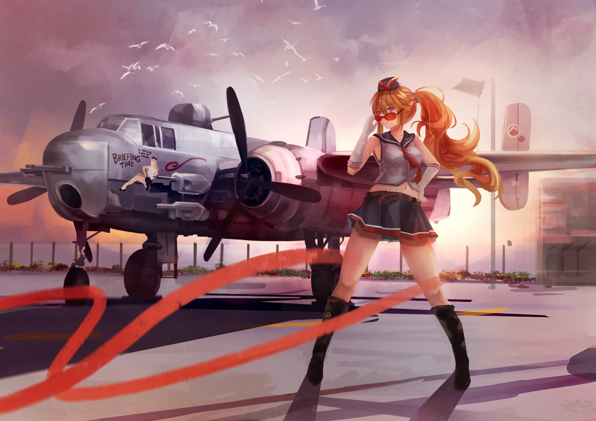 1080P, Hornet (Warship Girls), Anime, Warship Girls, HD Wallpaper