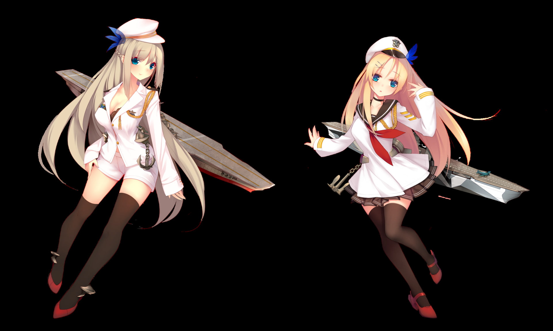 Anime, Lexington (Warship Girls), Saratoga (Warship Girls), Warship Girls, 1080P, HD Wallpaper