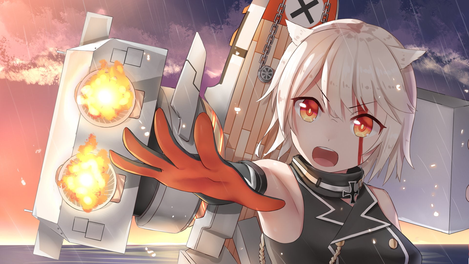 Bismarck (Warship Girls), Warship Girls, 1080P, Anime, HD Wallpaper