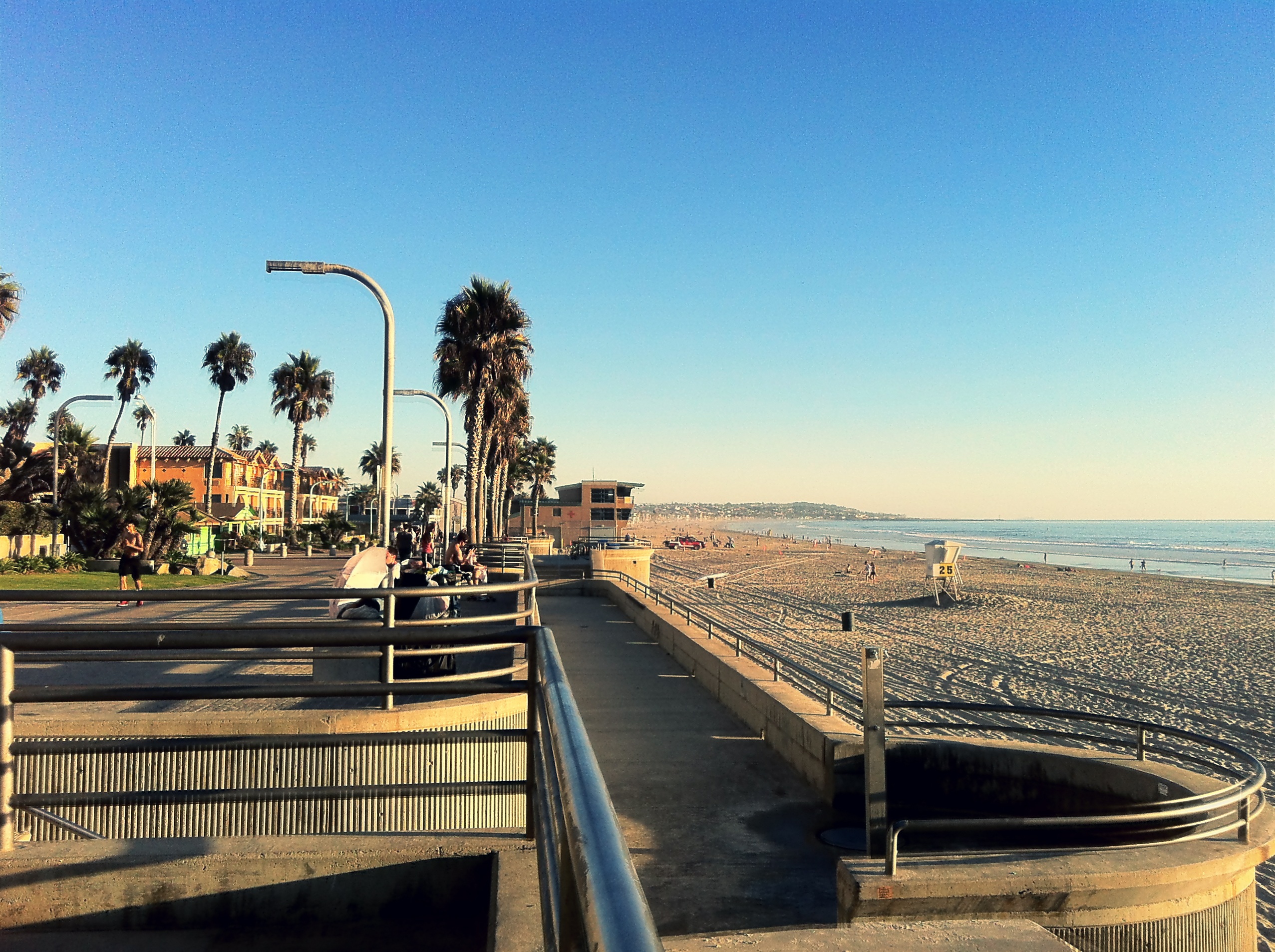 seascape, surfers, architecture, walking, relax, sunlight, dom, downtown, tree, water, la jolla, clear sky, beach, travel, outdoors, sand, summer, diego, HD Wallpaper